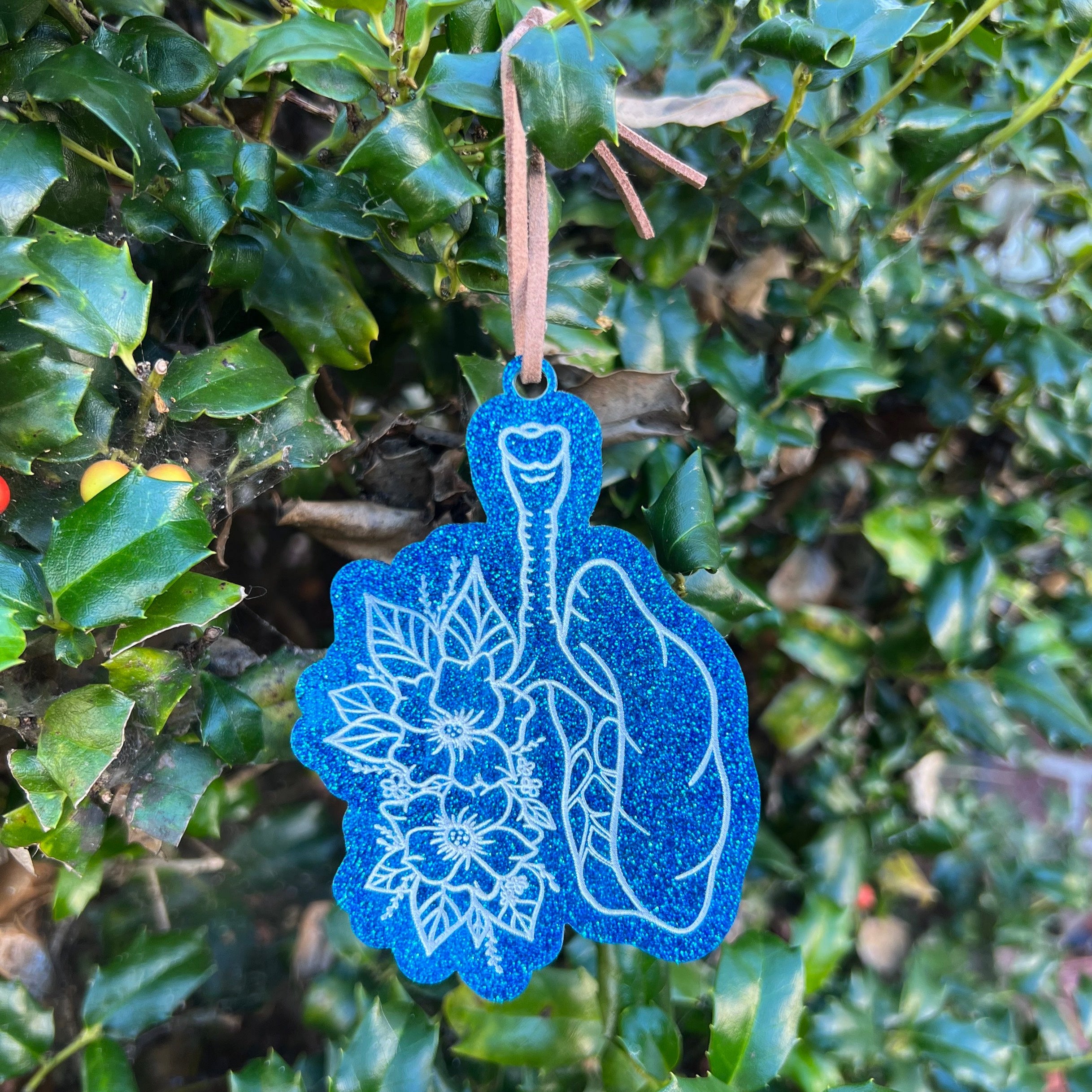 Ornament: Anatomical Organs - Glitter Acrylic Engraved