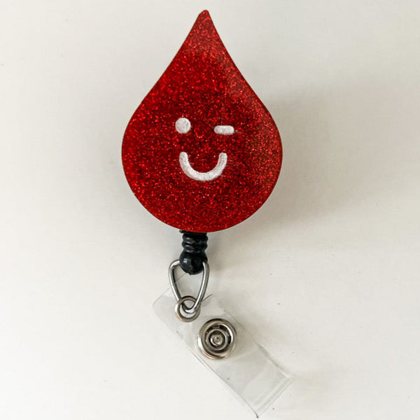 Glitter Badge Reel: Blood Drop