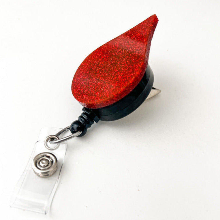 Glitter Badge Reel: Blood Drop