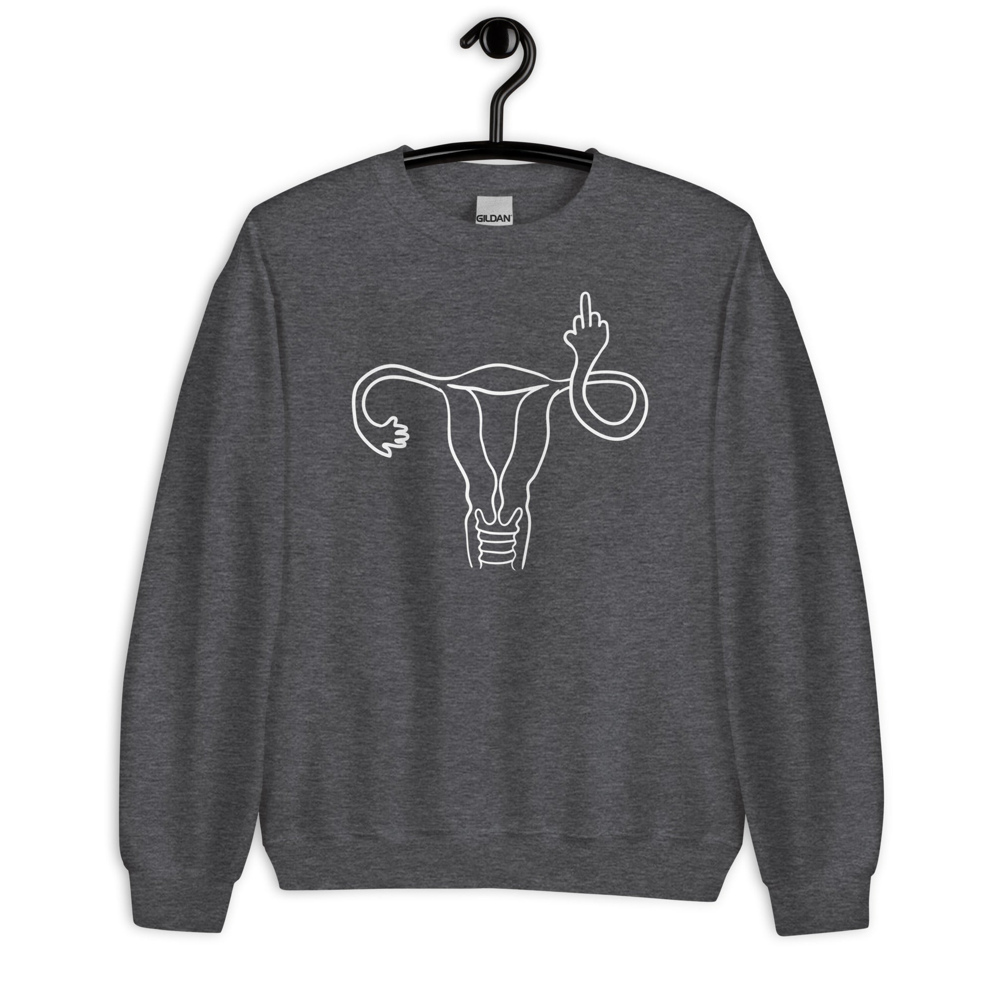 Sweatshirt: Middle Finger Uterus