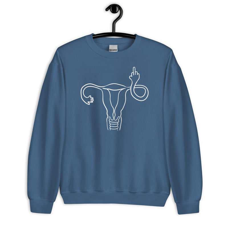 Sweatshirt: Middle Finger Uterus