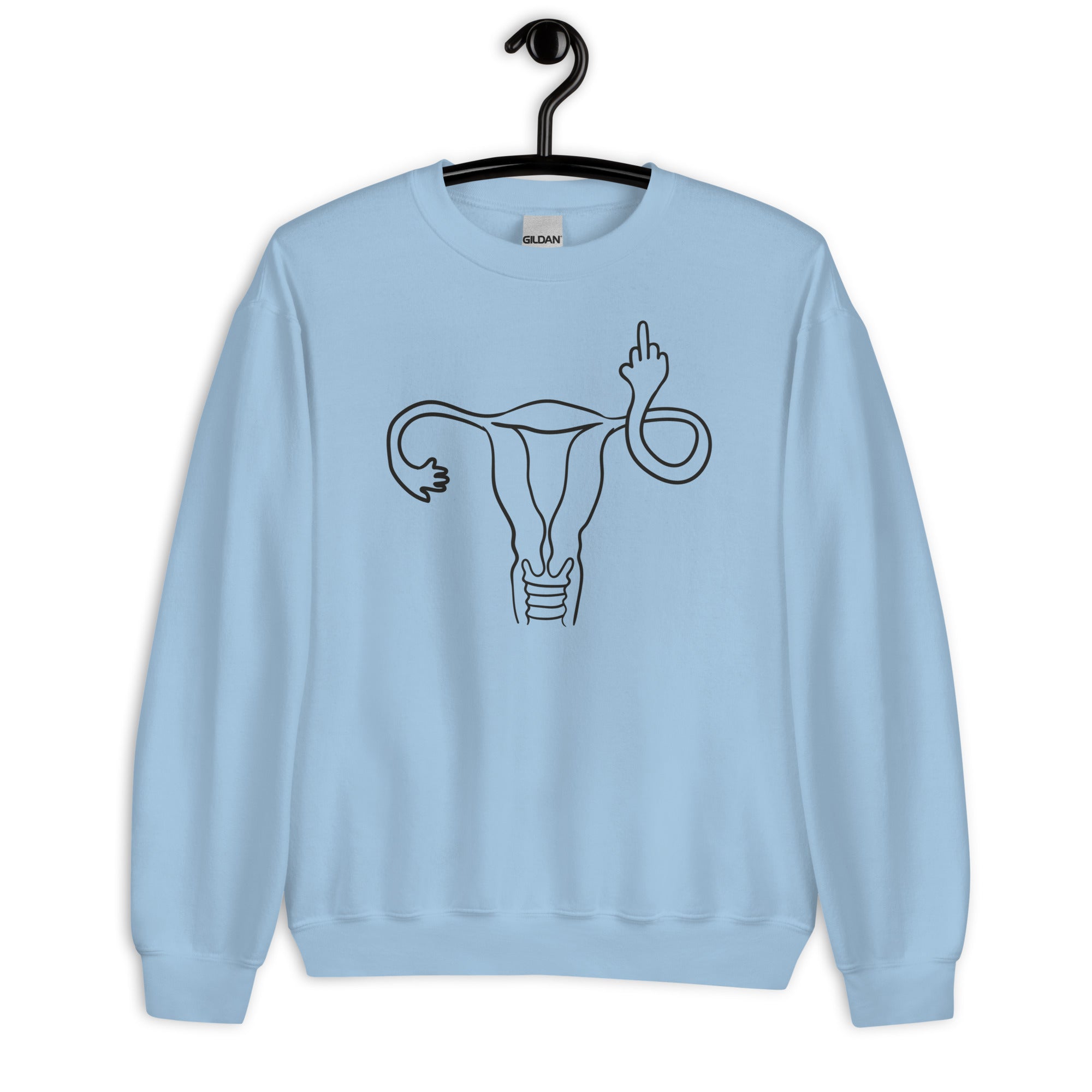 Sweatshirt: Middle Finger Uterus