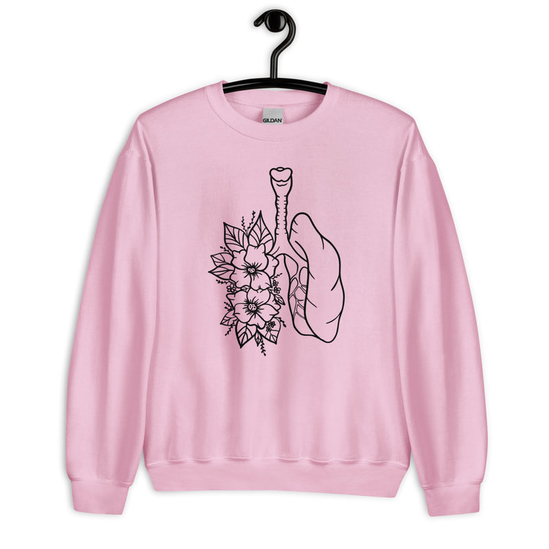 Sweatshirt: Floral Lungs
