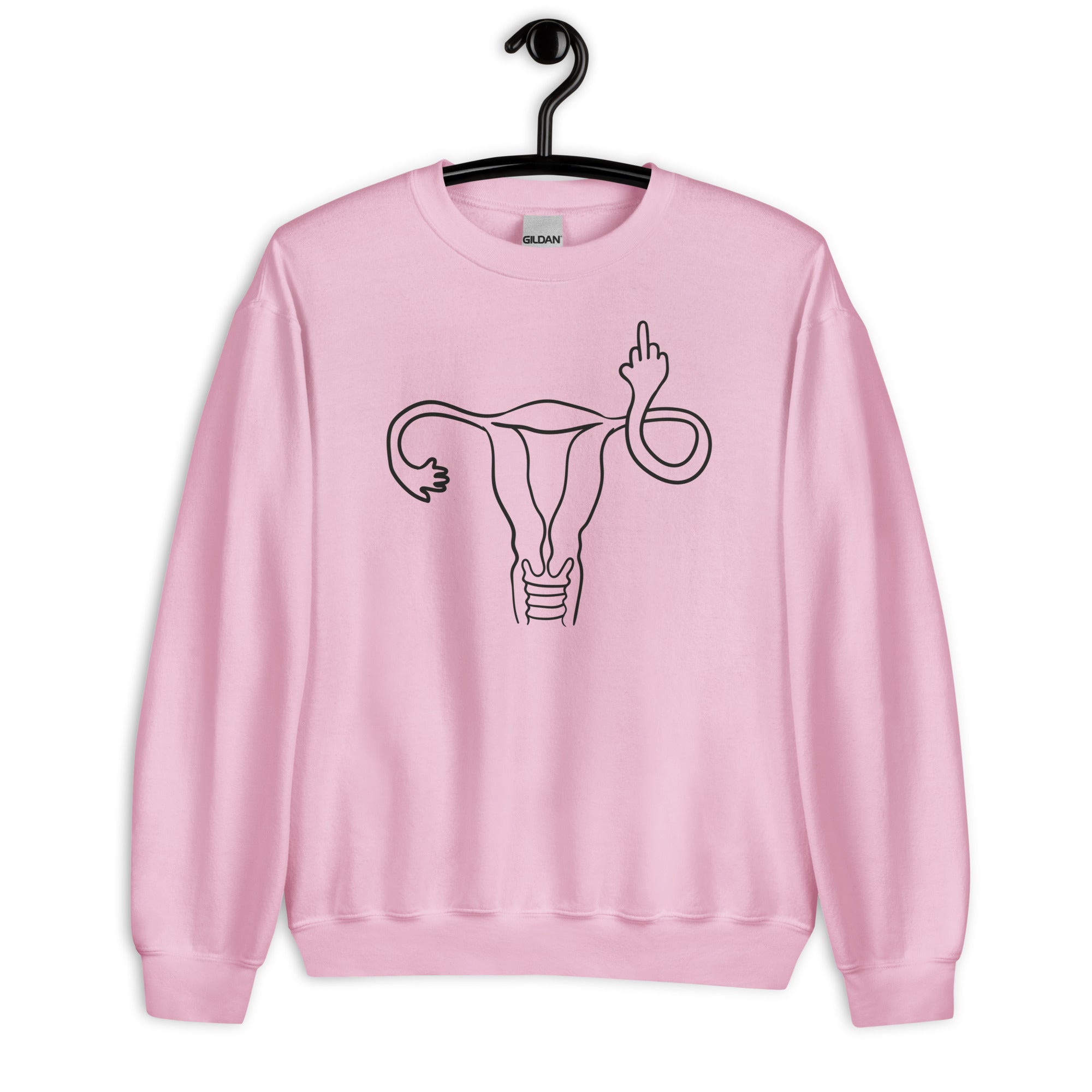 Sweatshirt: Middle Finger Uterus