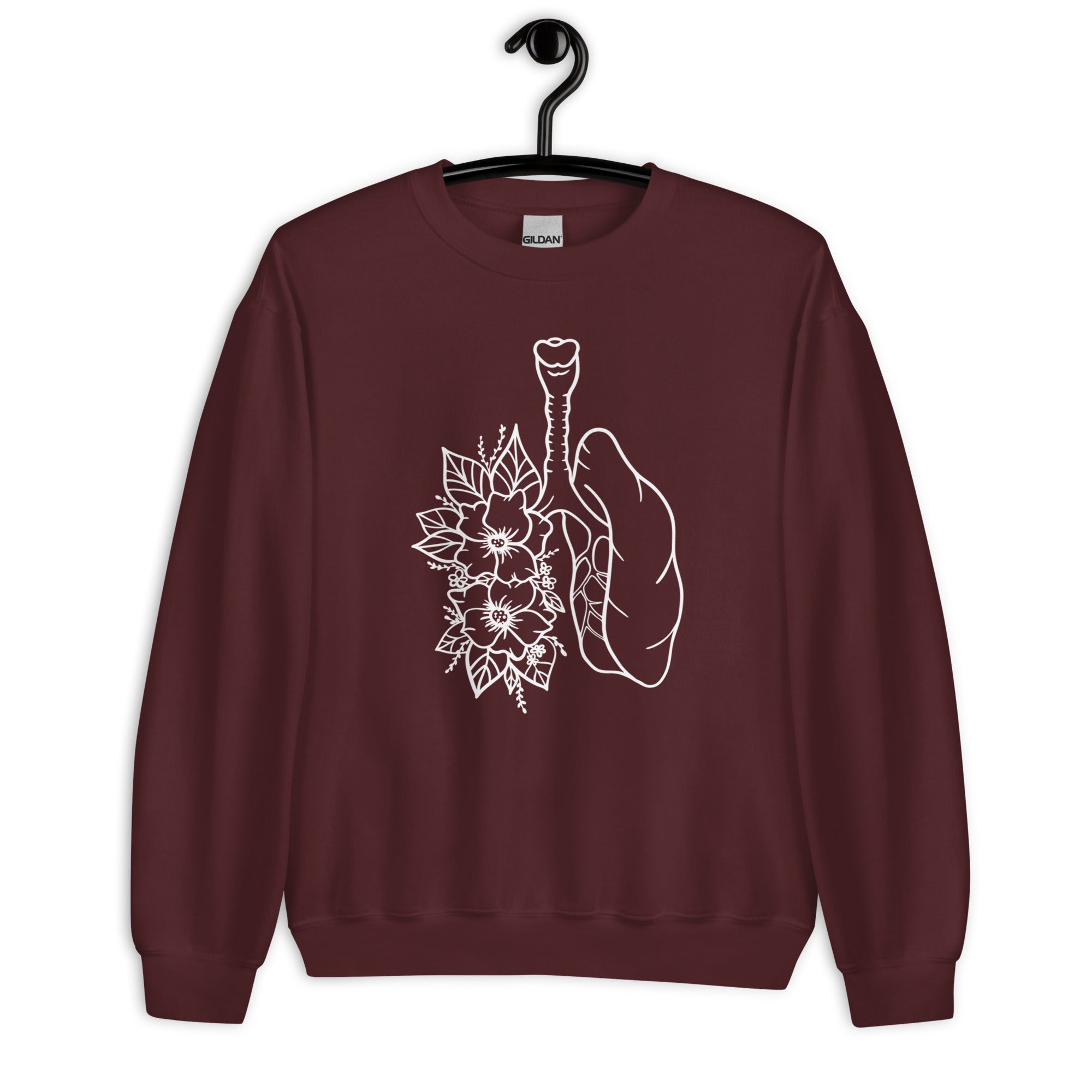 Sweatshirt: Floral Lungs