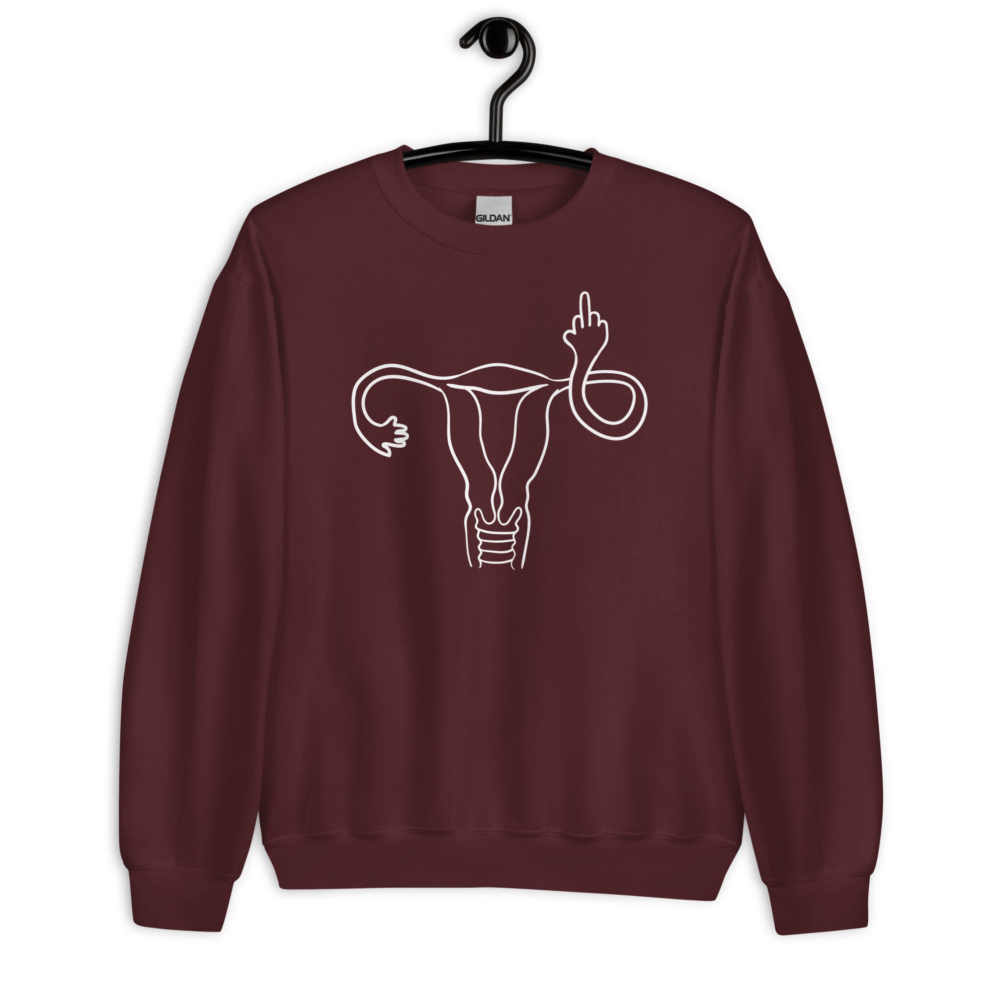 Sweatshirt: Middle Finger Uterus