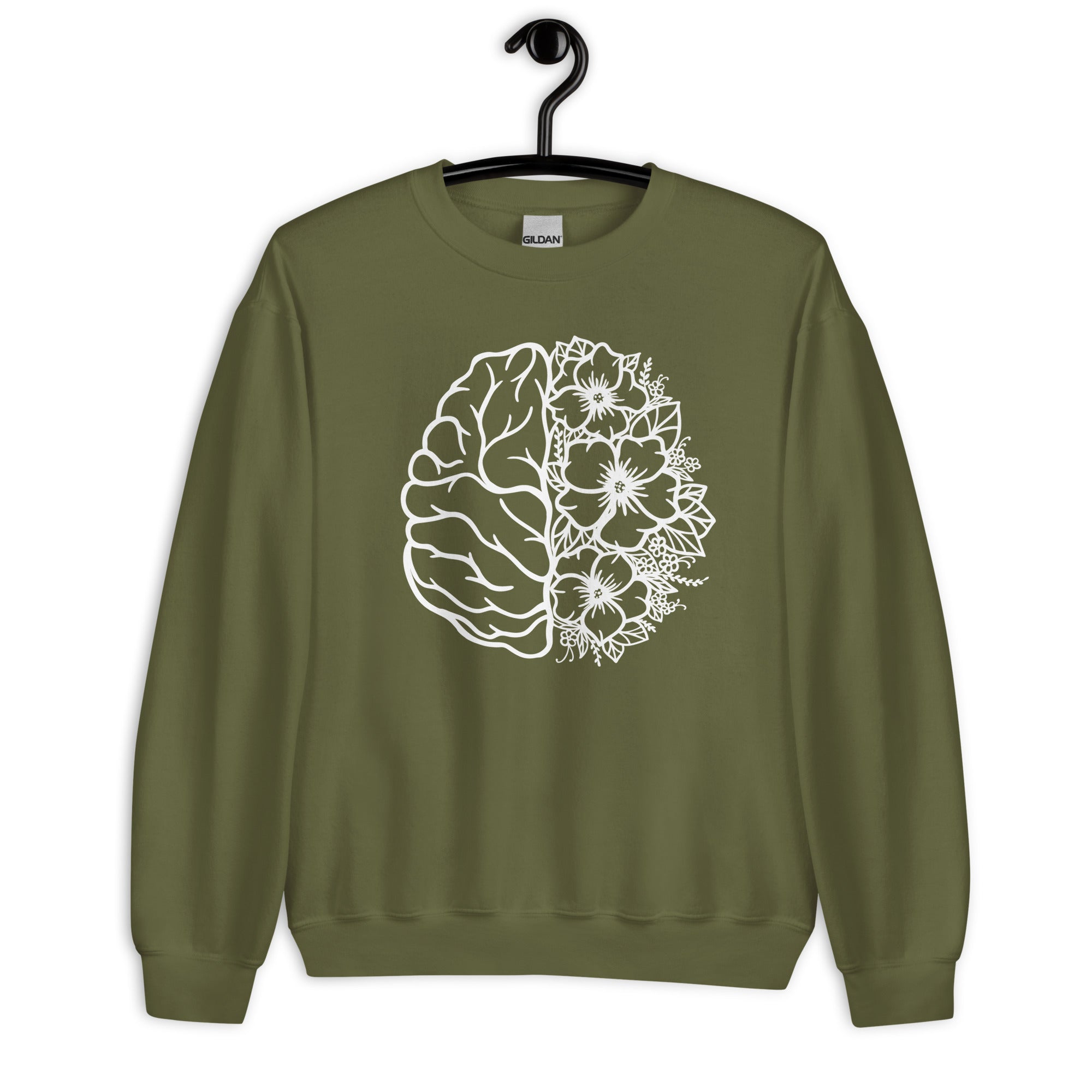 Sweatshirt: Floral Brain
