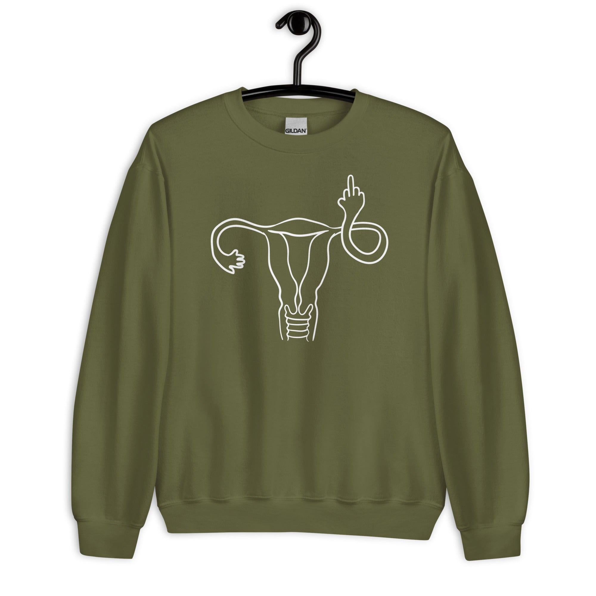 Sweatshirt: Middle Finger Uterus
