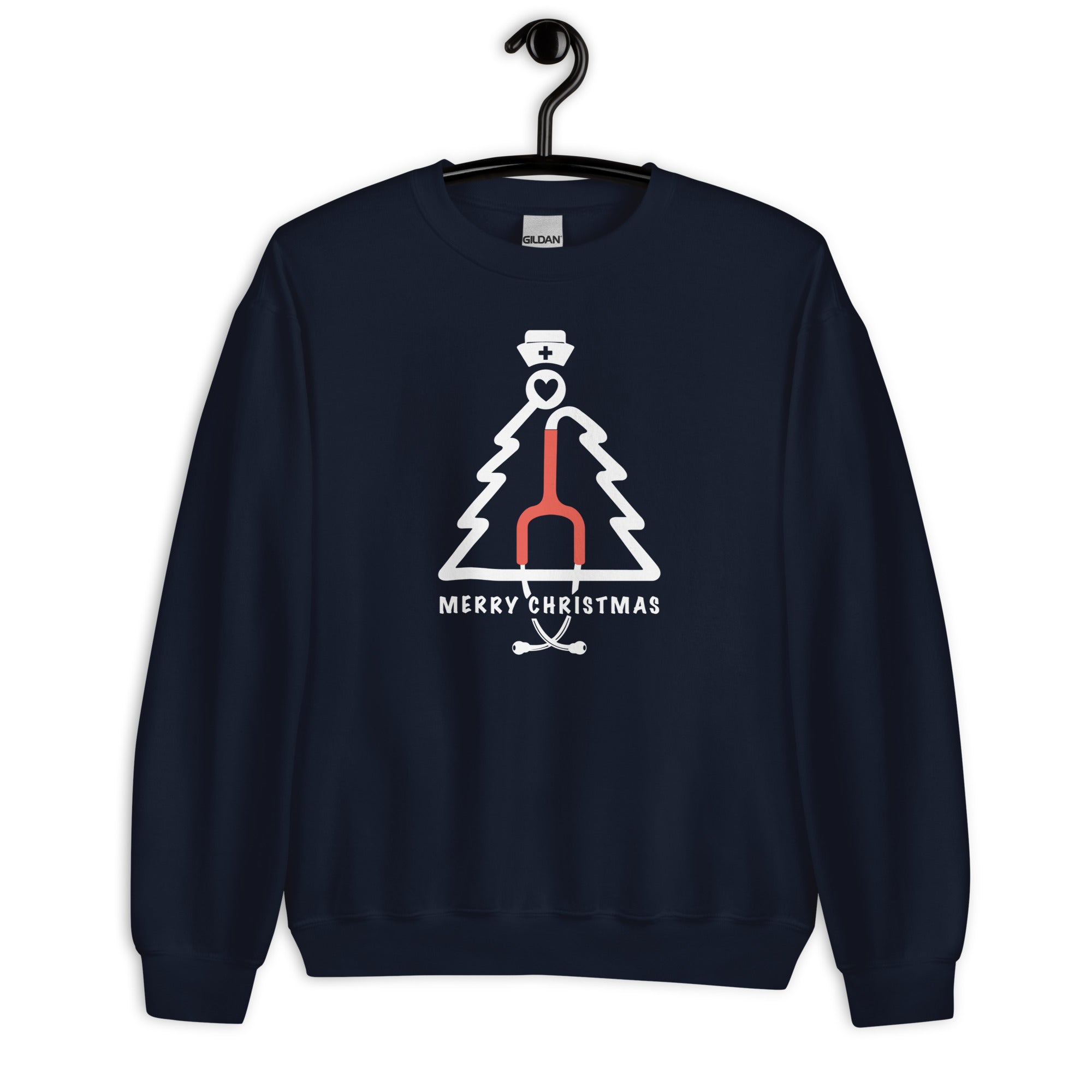 Sweatshirt: Stethoscope Christmas Tree