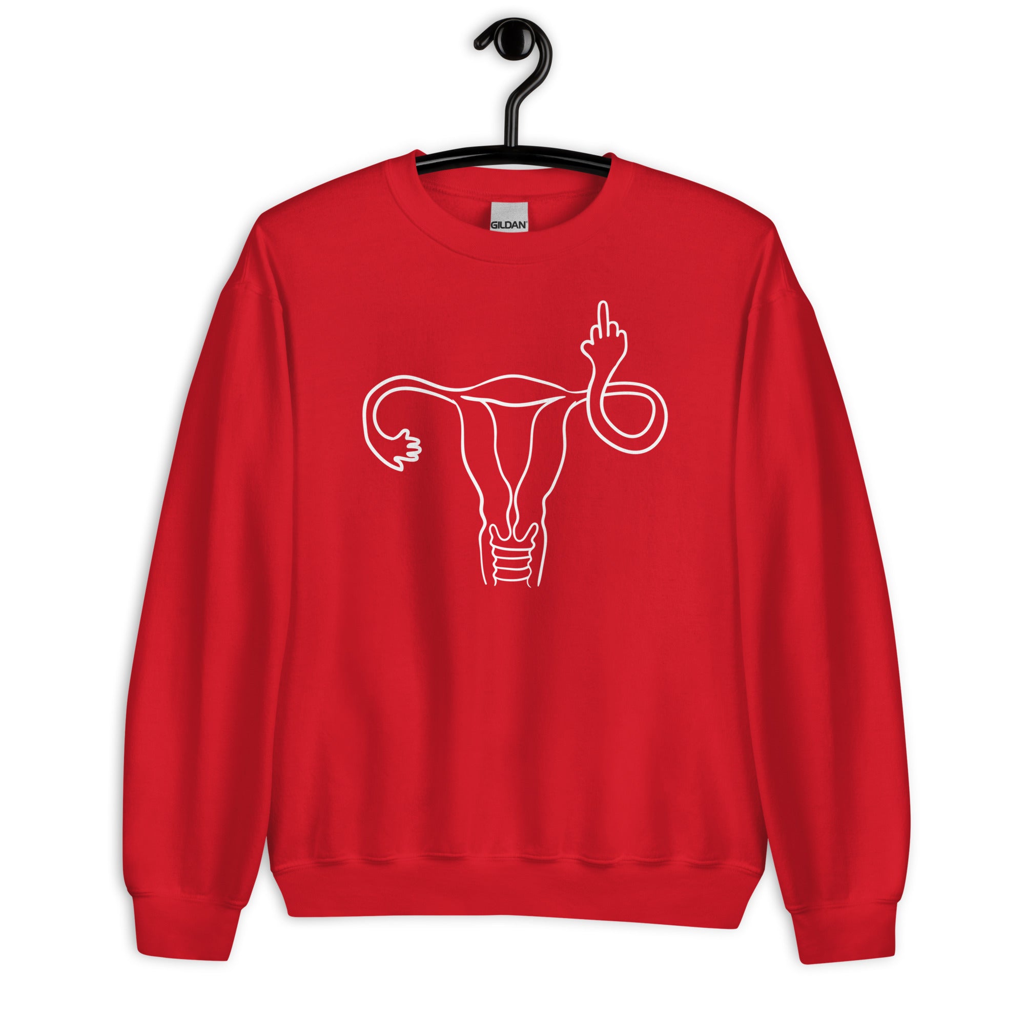 Sweatshirt: Middle Finger Uterus
