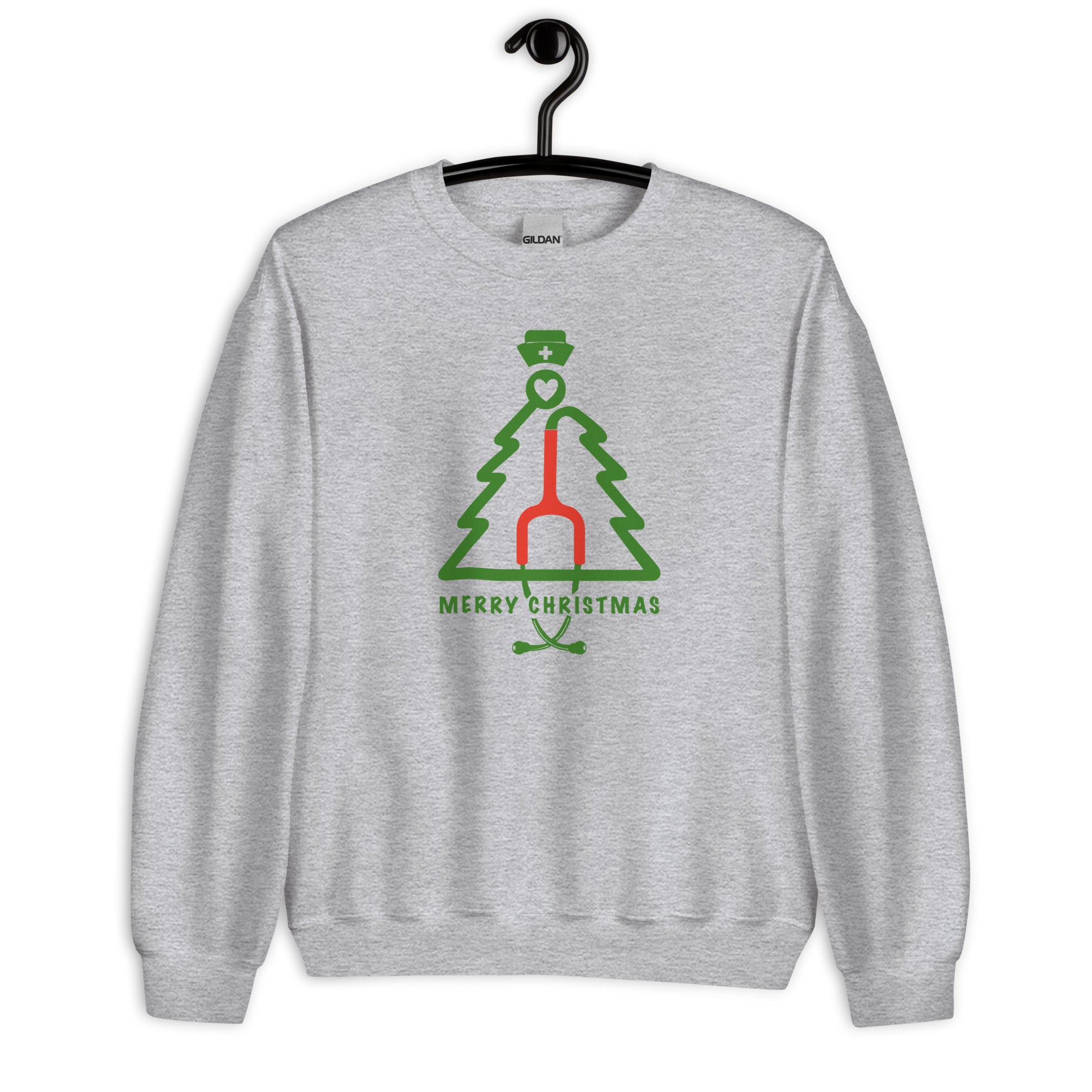 Sweatshirt: Stethoscope Christmas Tree