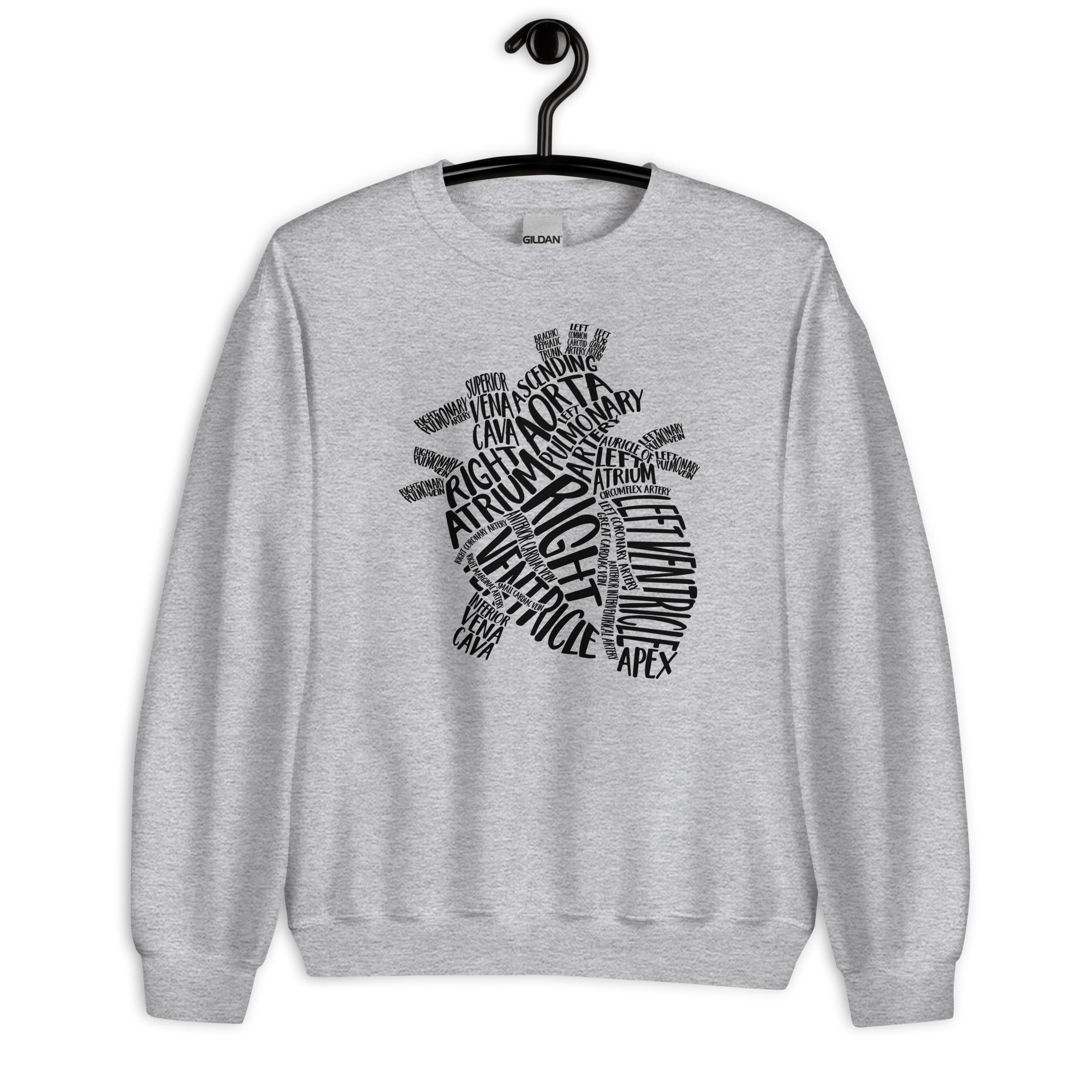 Sweatshirt: Typographical Heart
