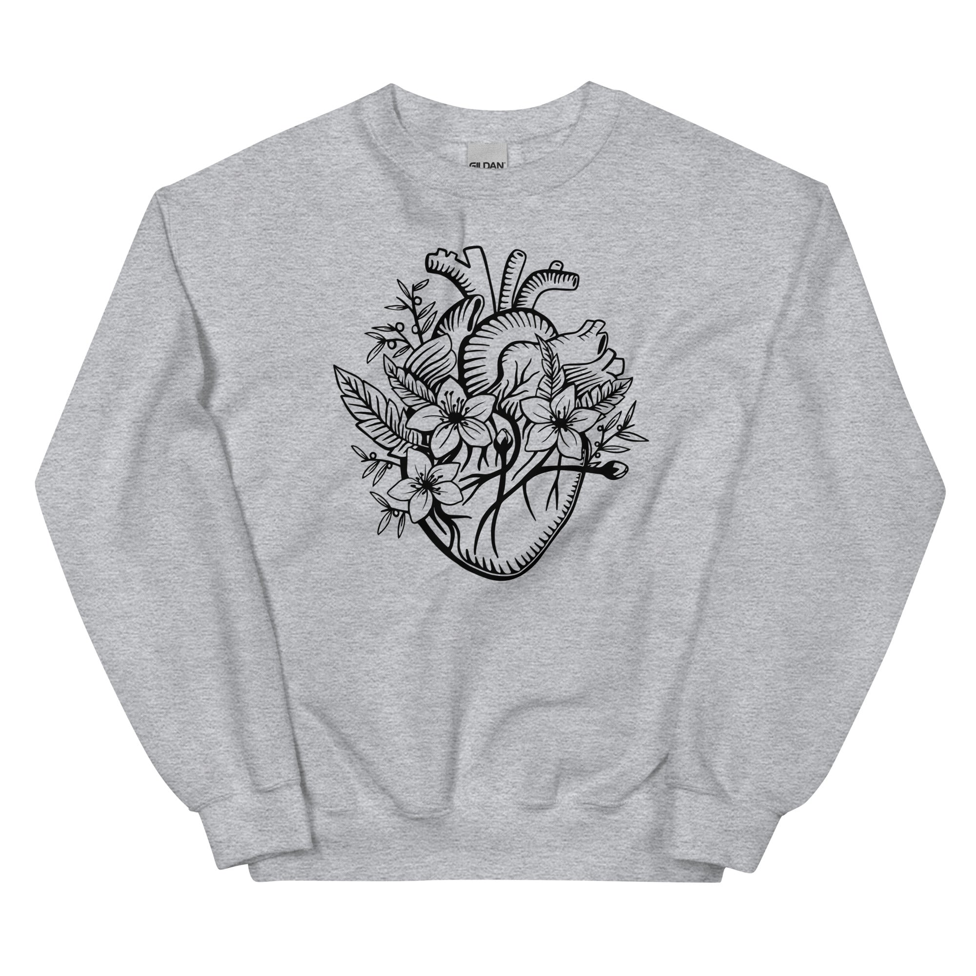 Sweatshirt: Floral Heart