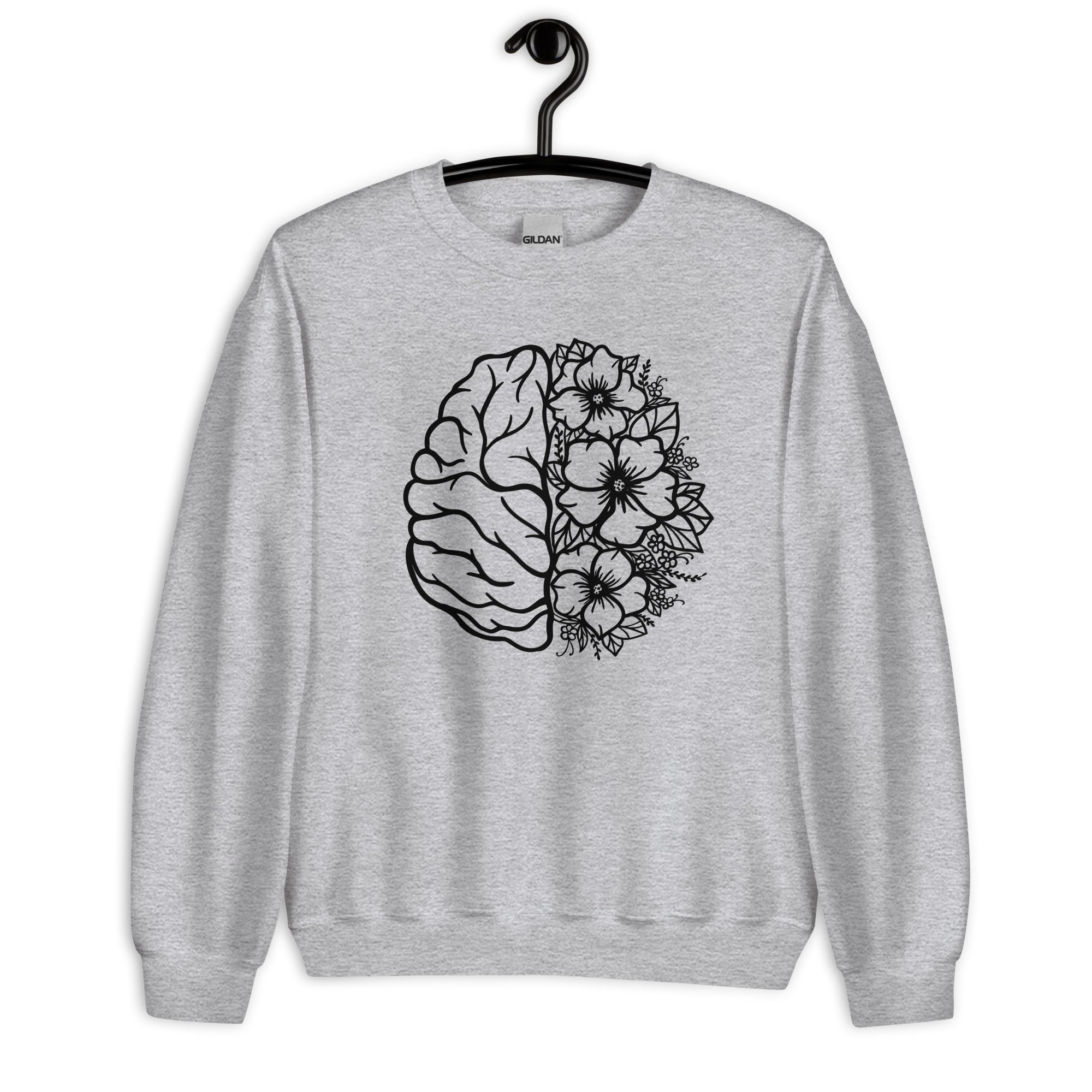 Sweatshirt: Floral Brain