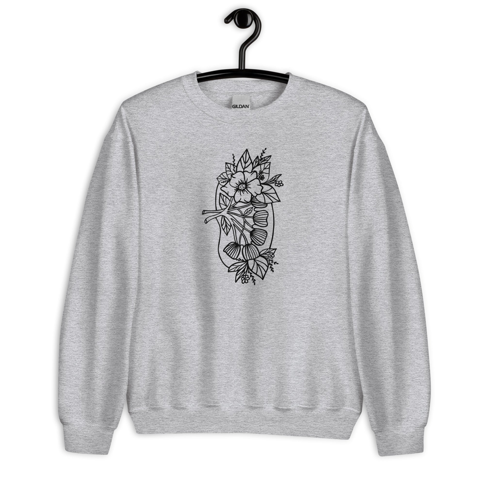 Sweatshirt: Floral Kidney