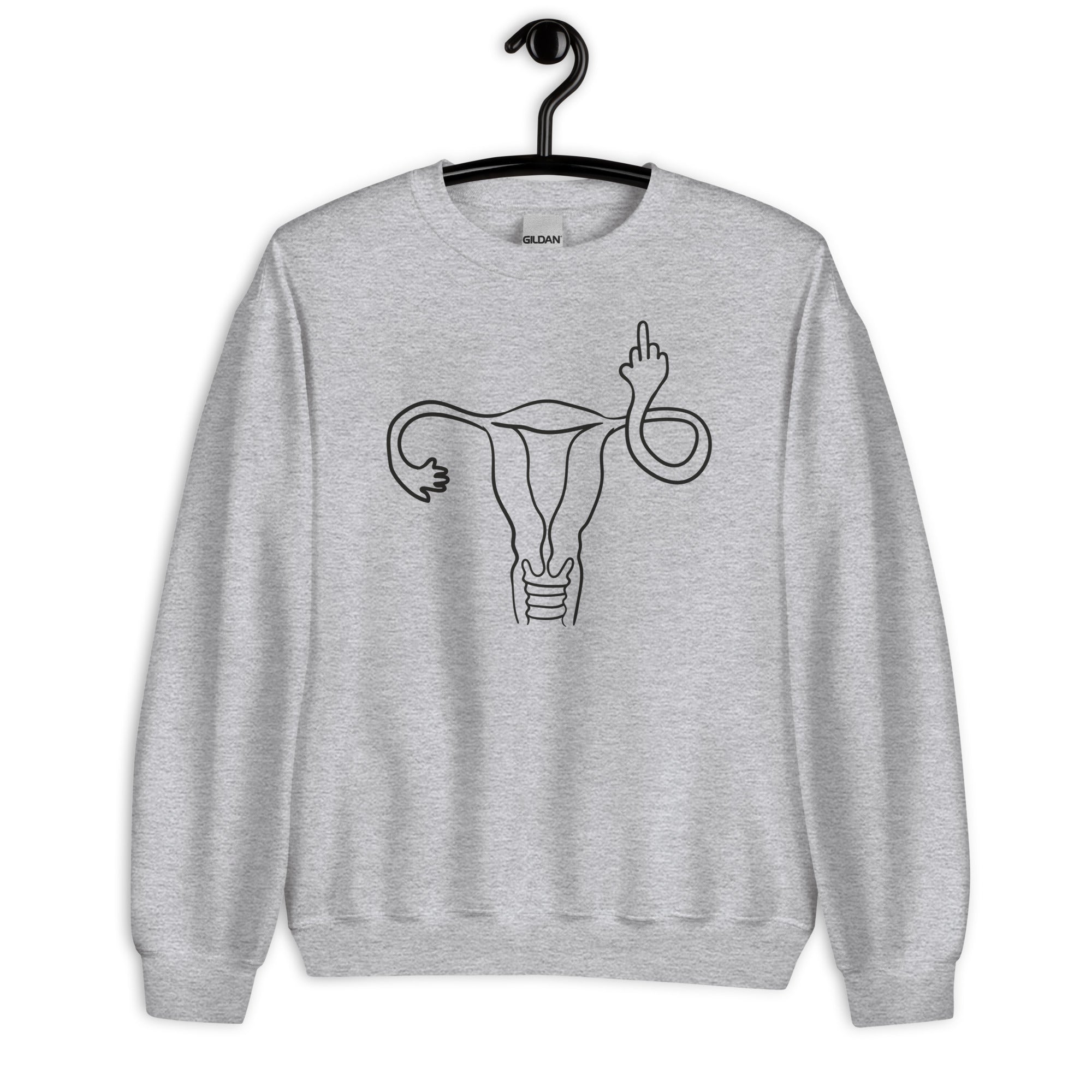 Sweatshirt: Middle Finger Uterus