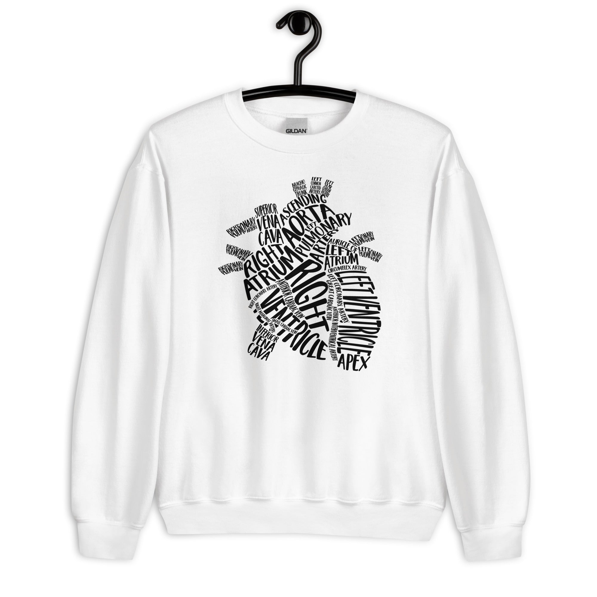 Sweatshirt: Typographical Heart