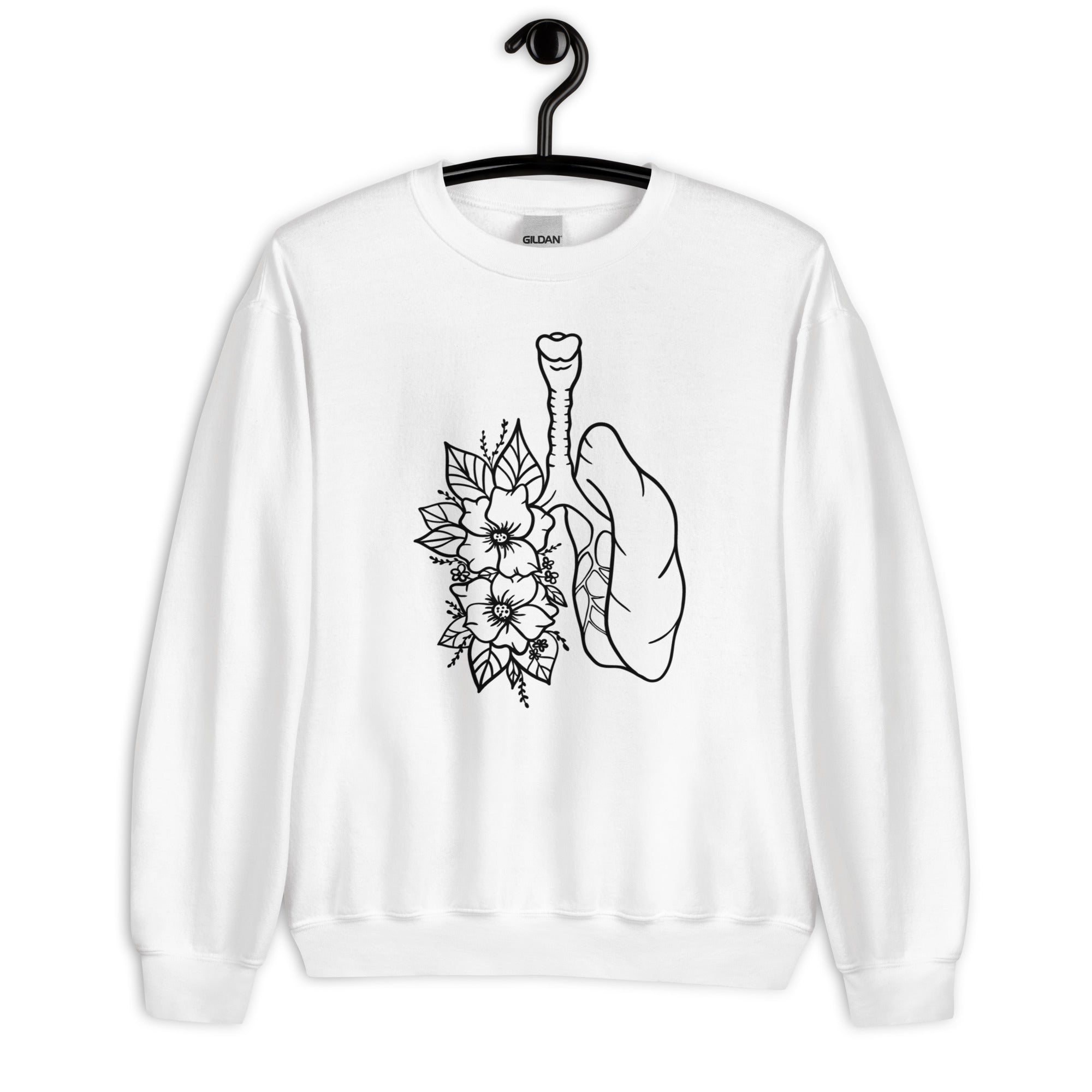 Sweatshirt: Floral Lungs
