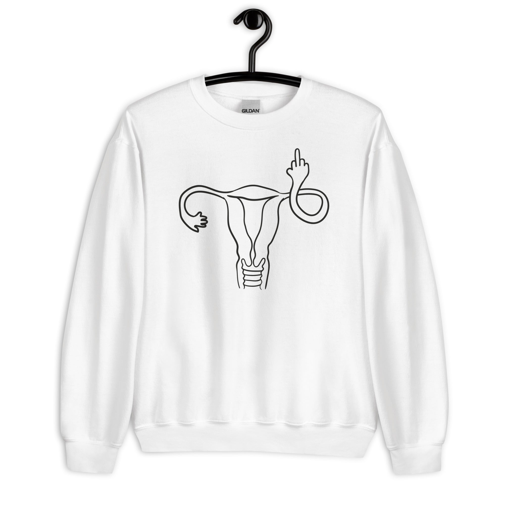 Sweatshirt: Middle Finger Uterus
