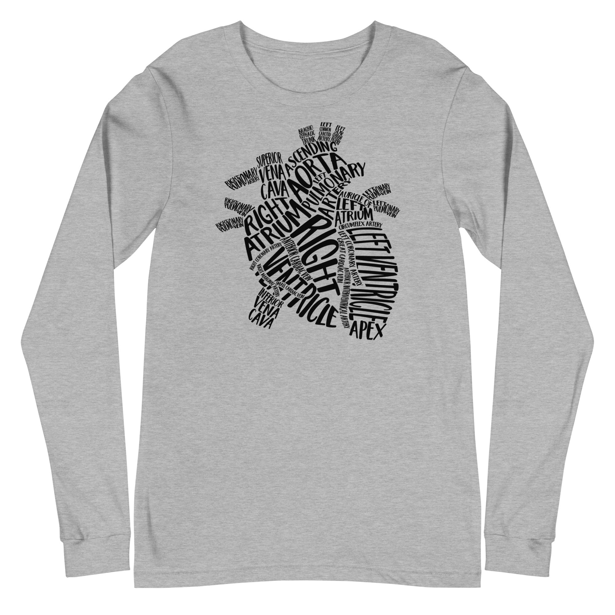 Typographical Heart - Long Sleeve