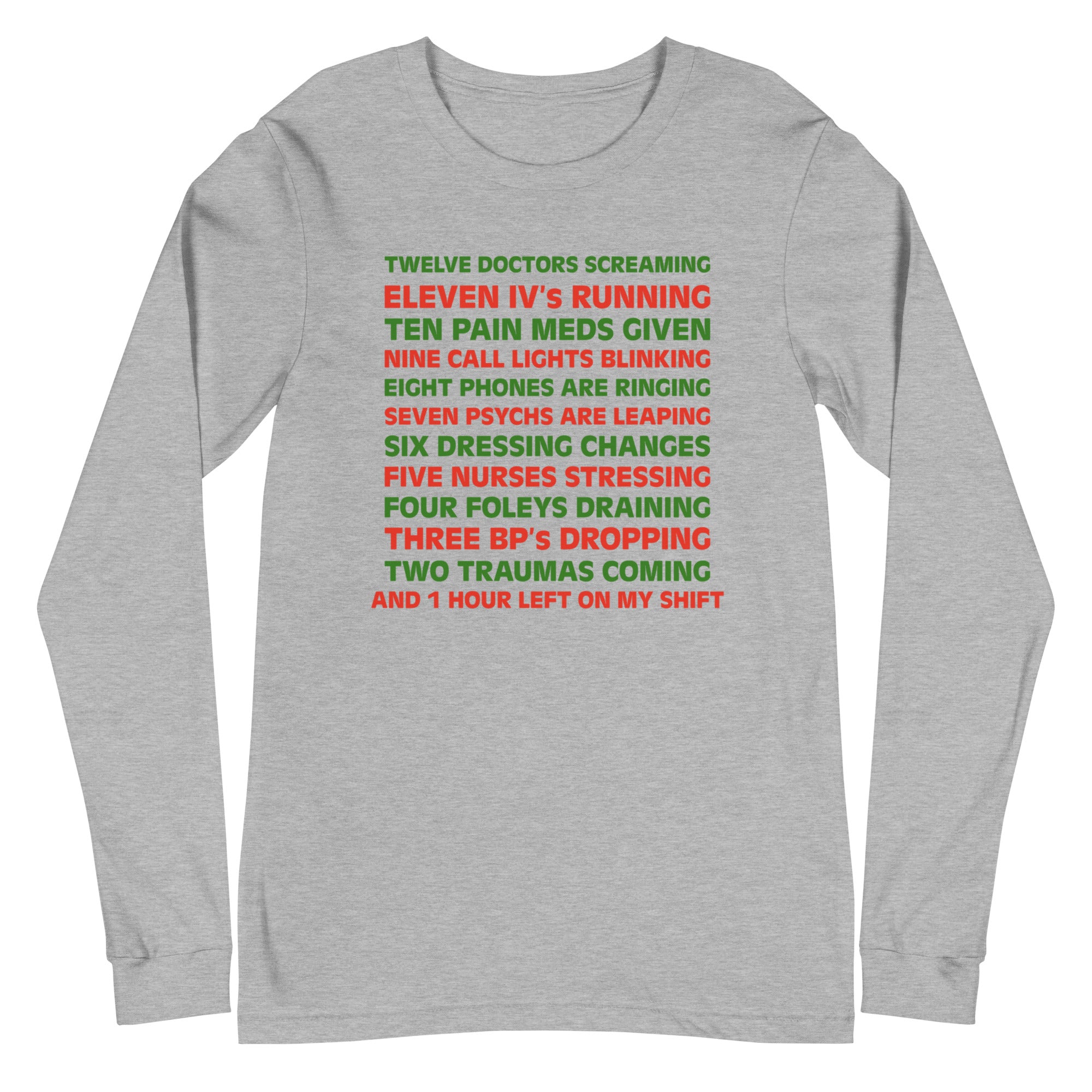 12 Days of Nurse Christmas - Long Sleeve