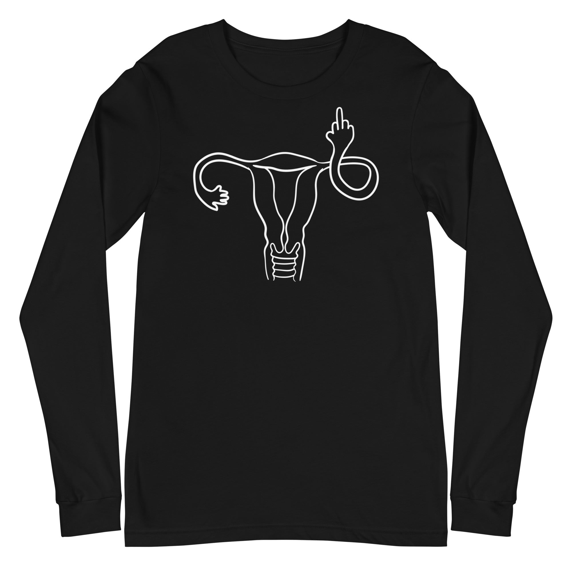 Middle Finger Uterus - Long Sleeve