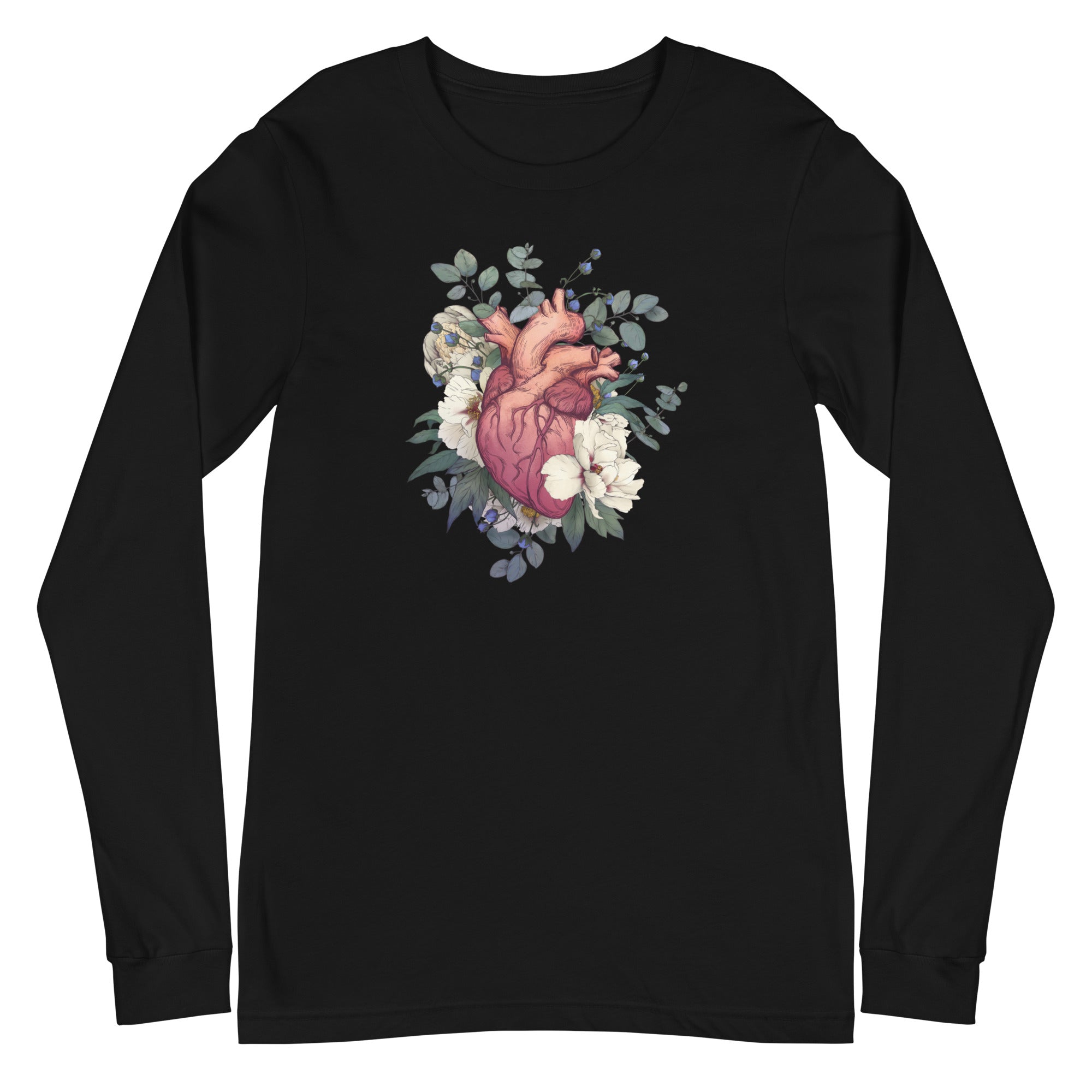 Floral Anatomical Heart - Long Sleeve