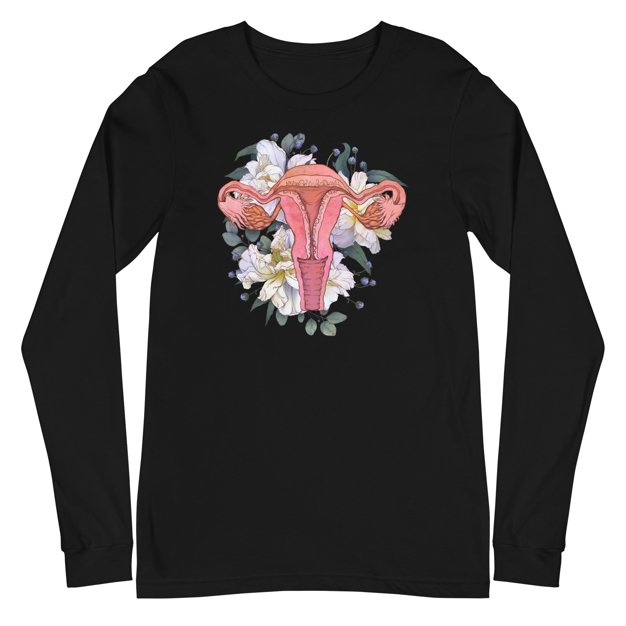 Floral Anatomical Uterus - Long Sleeve