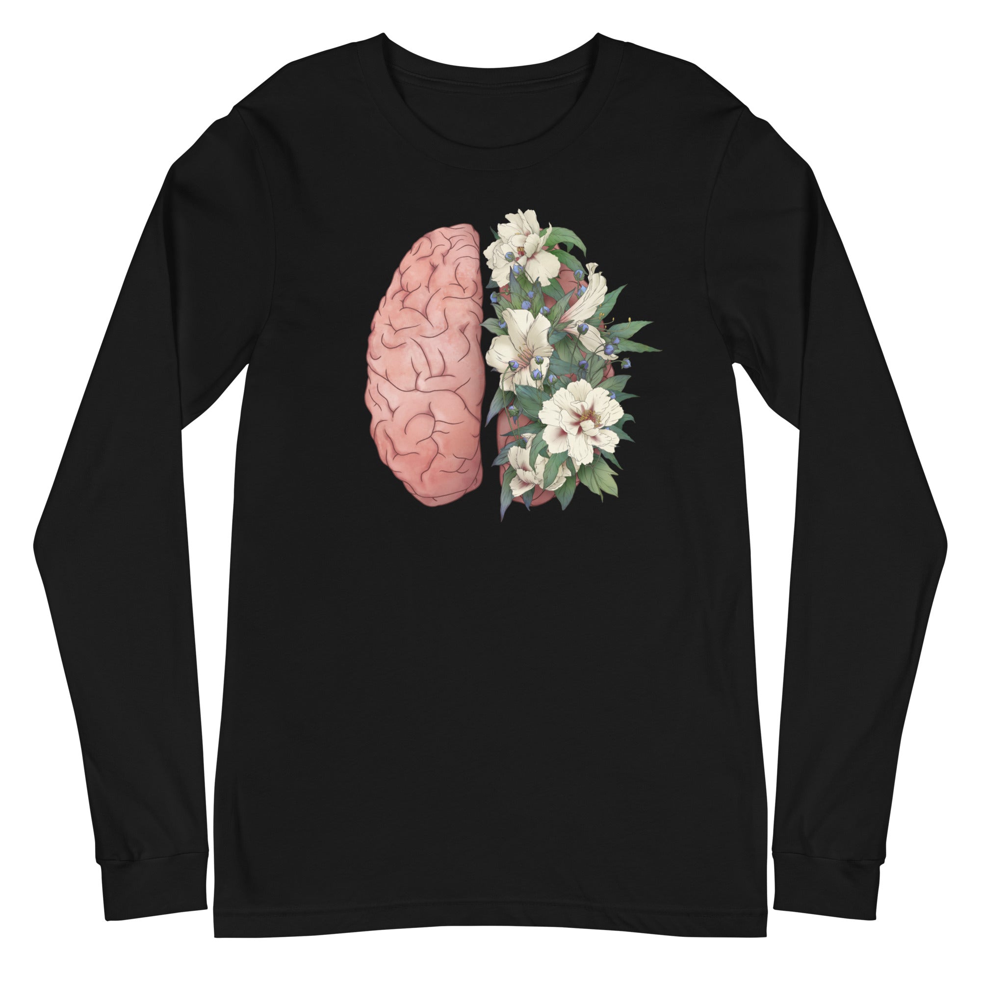Floral Anatomical Brain - Long Sleeve