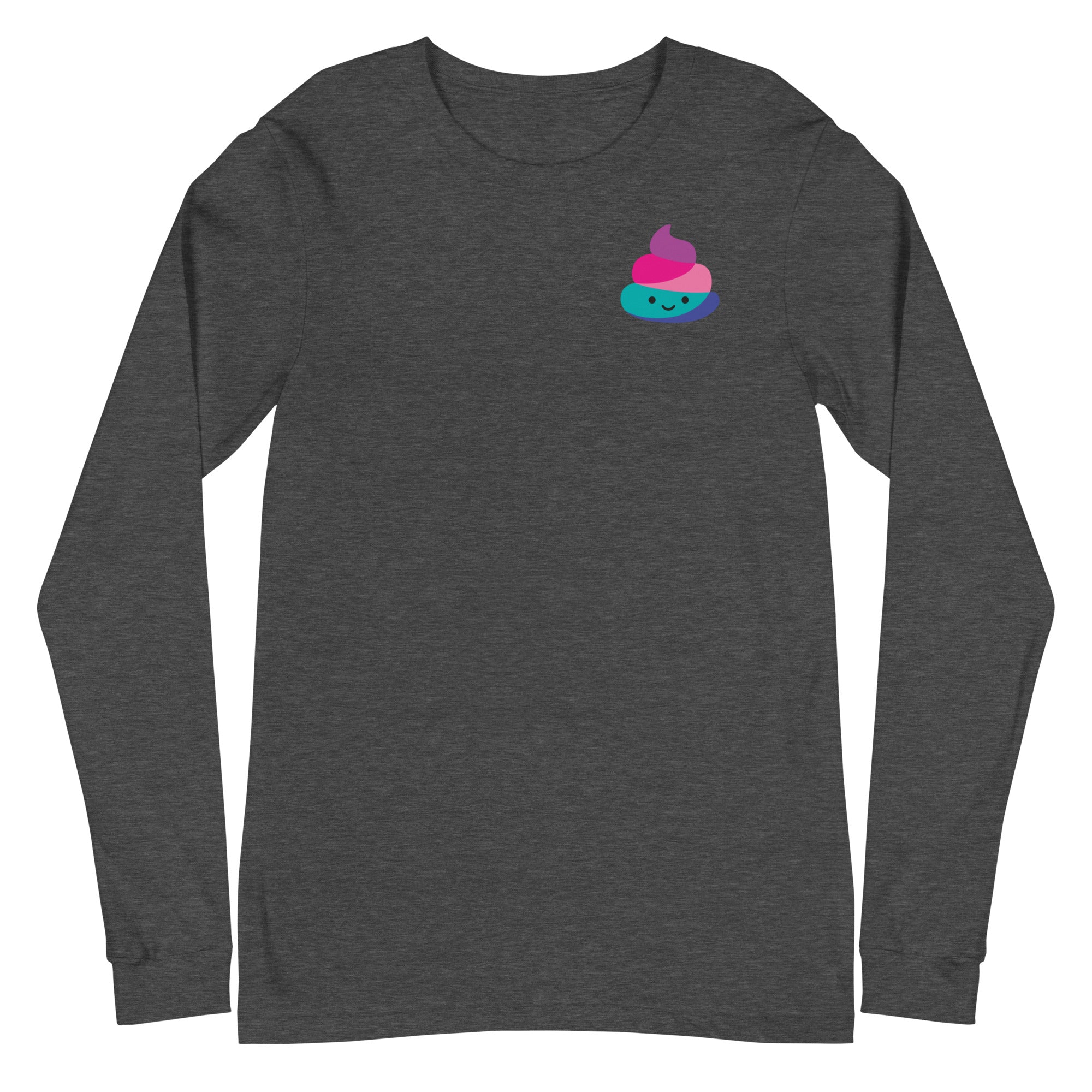 Rainbow Poo Long Sleeve - Left Chest