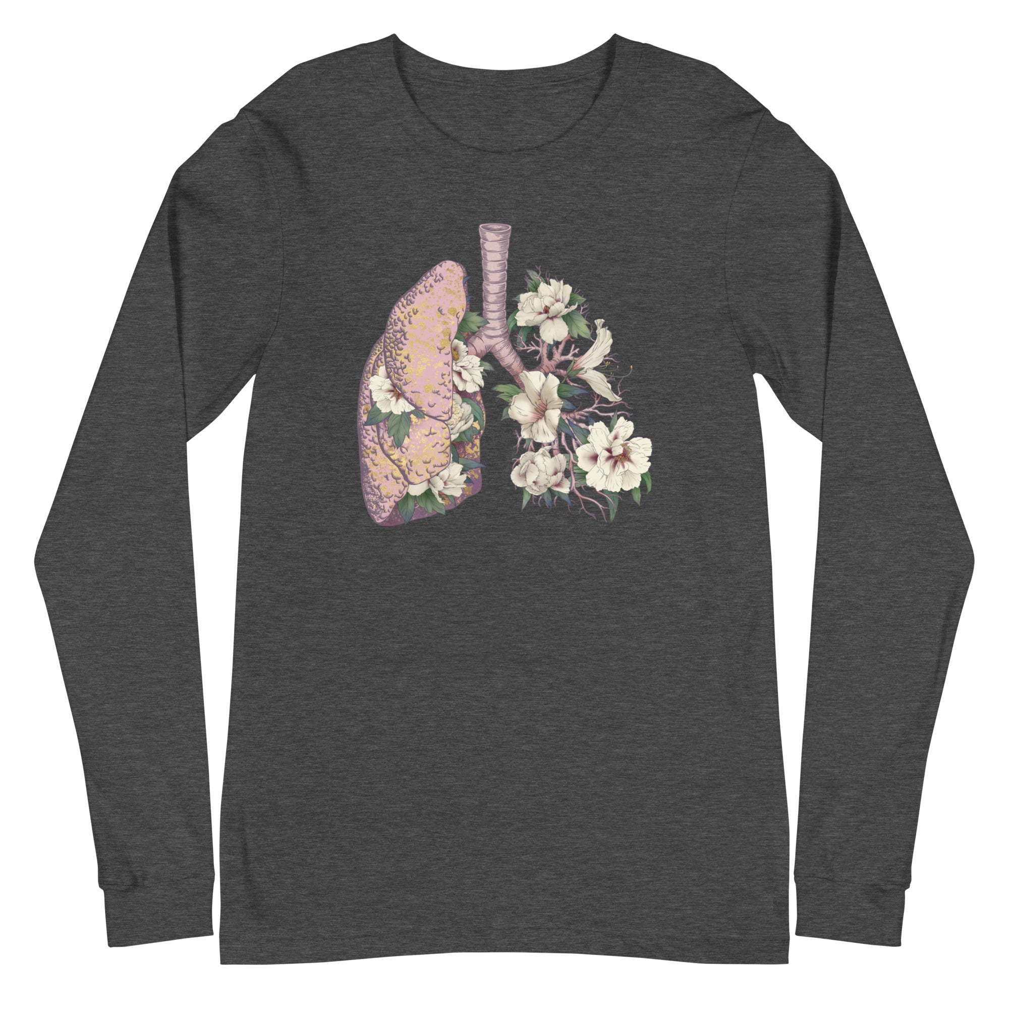 Floral Anatomical Lungs - Long Sleeve