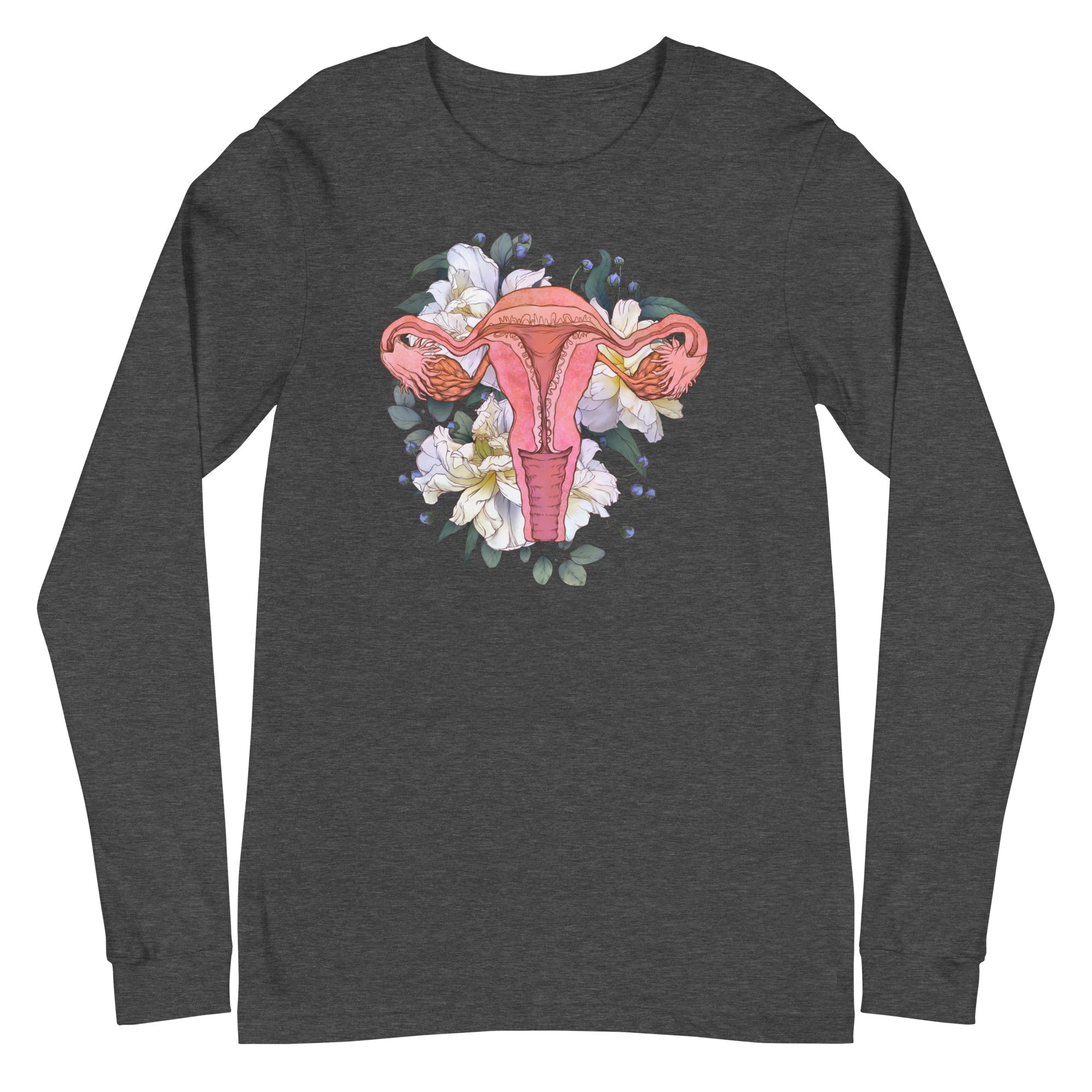 Floral Anatomical Uterus - Long Sleeve