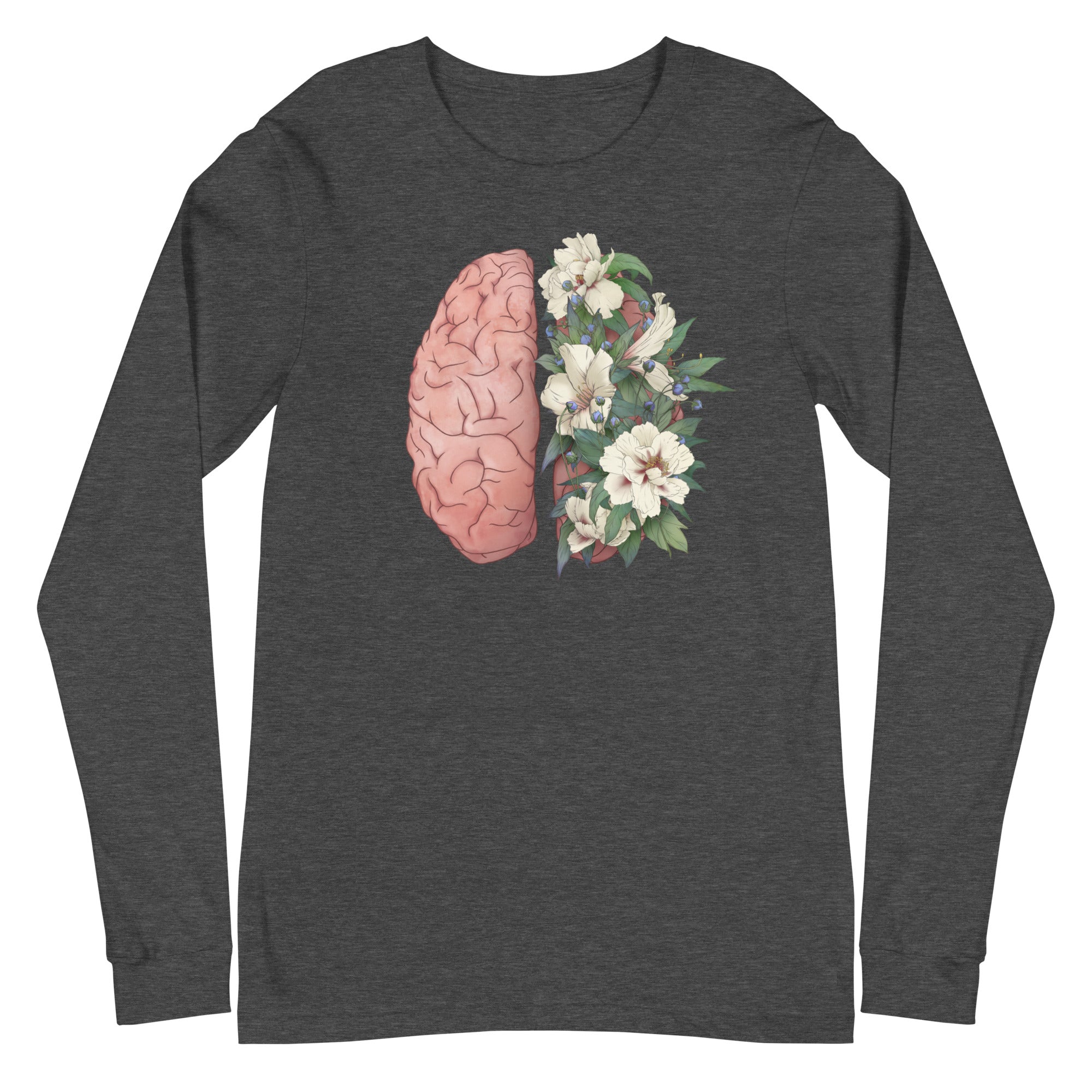 Floral Anatomical Brain - Long Sleeve