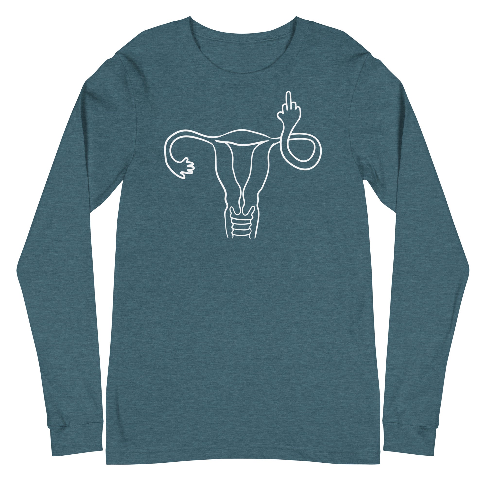 Middle Finger Uterus - Long Sleeve