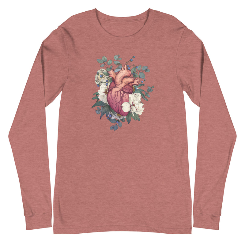 Floral Anatomical Heart - Long Sleeve