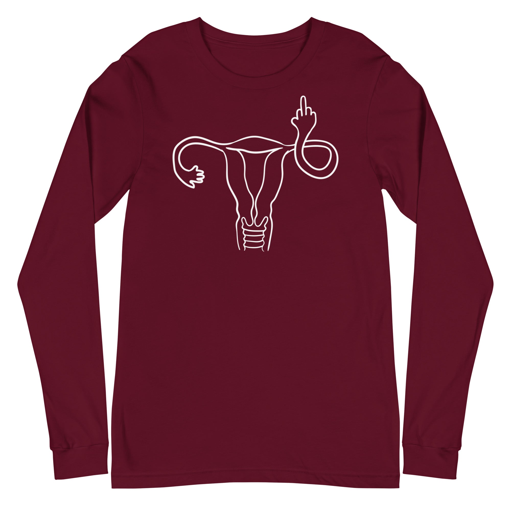 Middle Finger Uterus - Long Sleeve