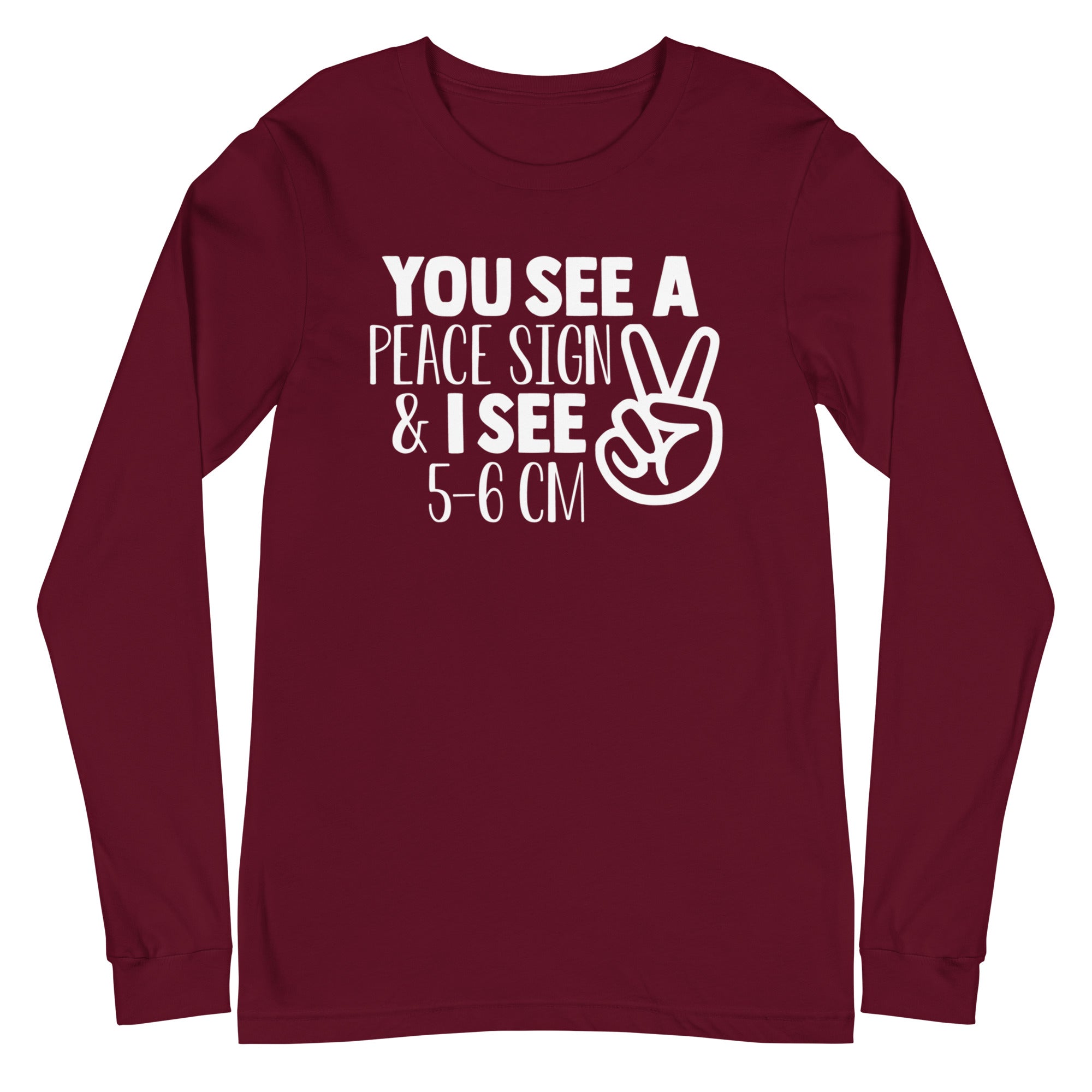 You See a Peace Sign & I See 5-6 cm