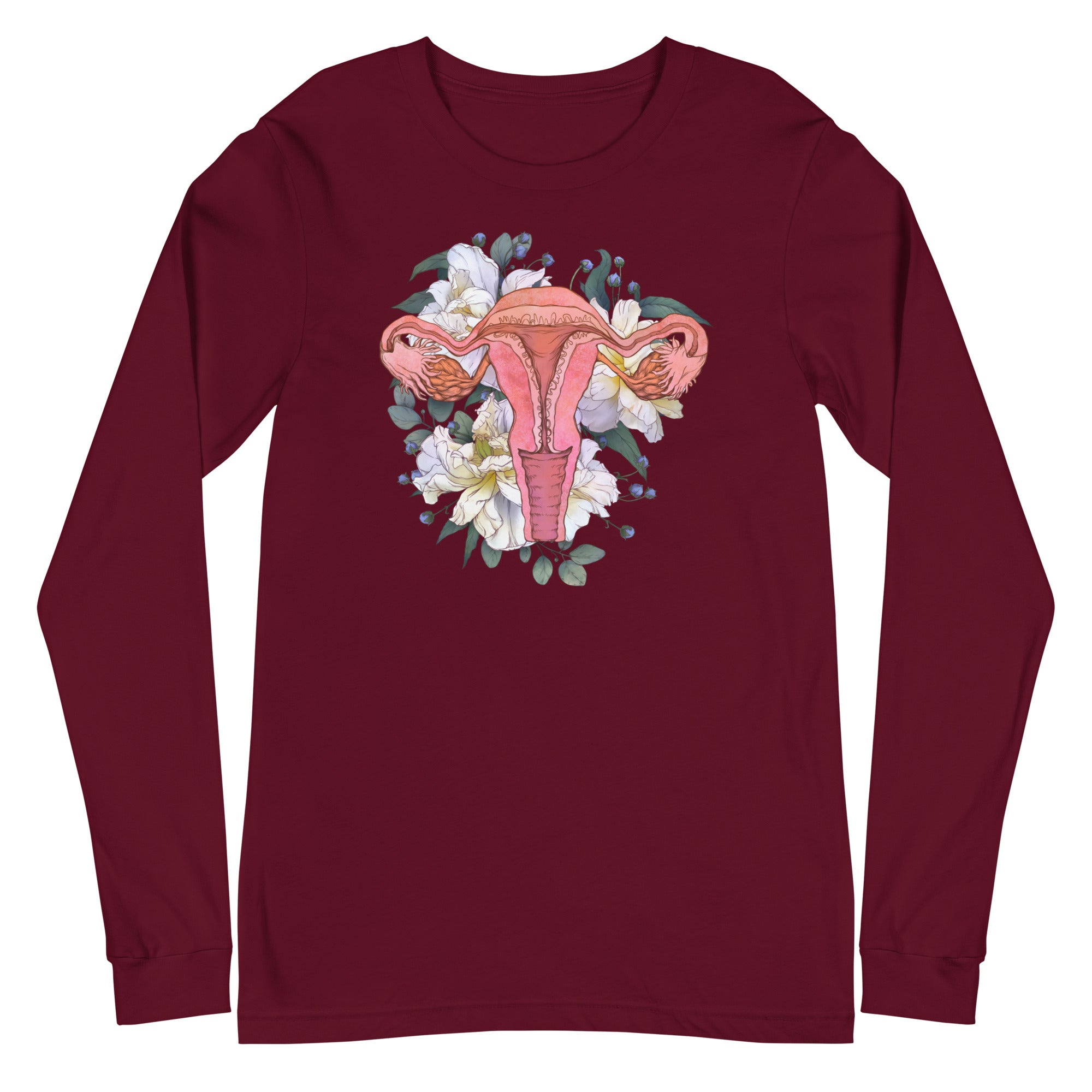 Floral Anatomical Uterus - Long Sleeve