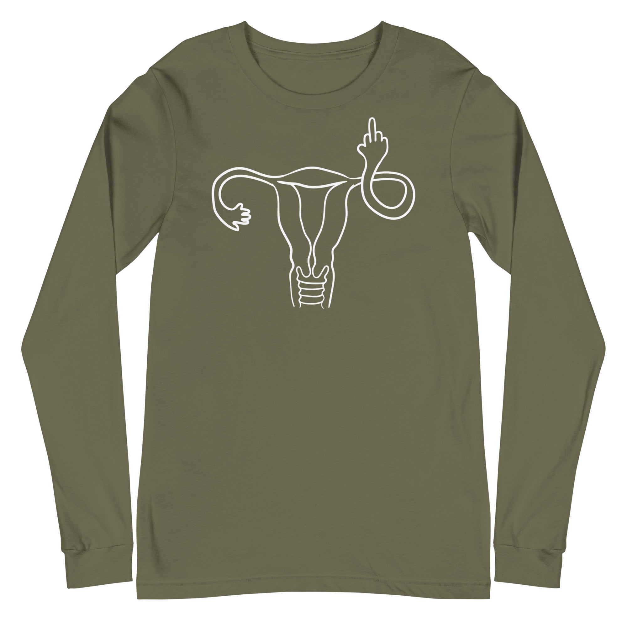 Middle Finger Uterus - Long Sleeve