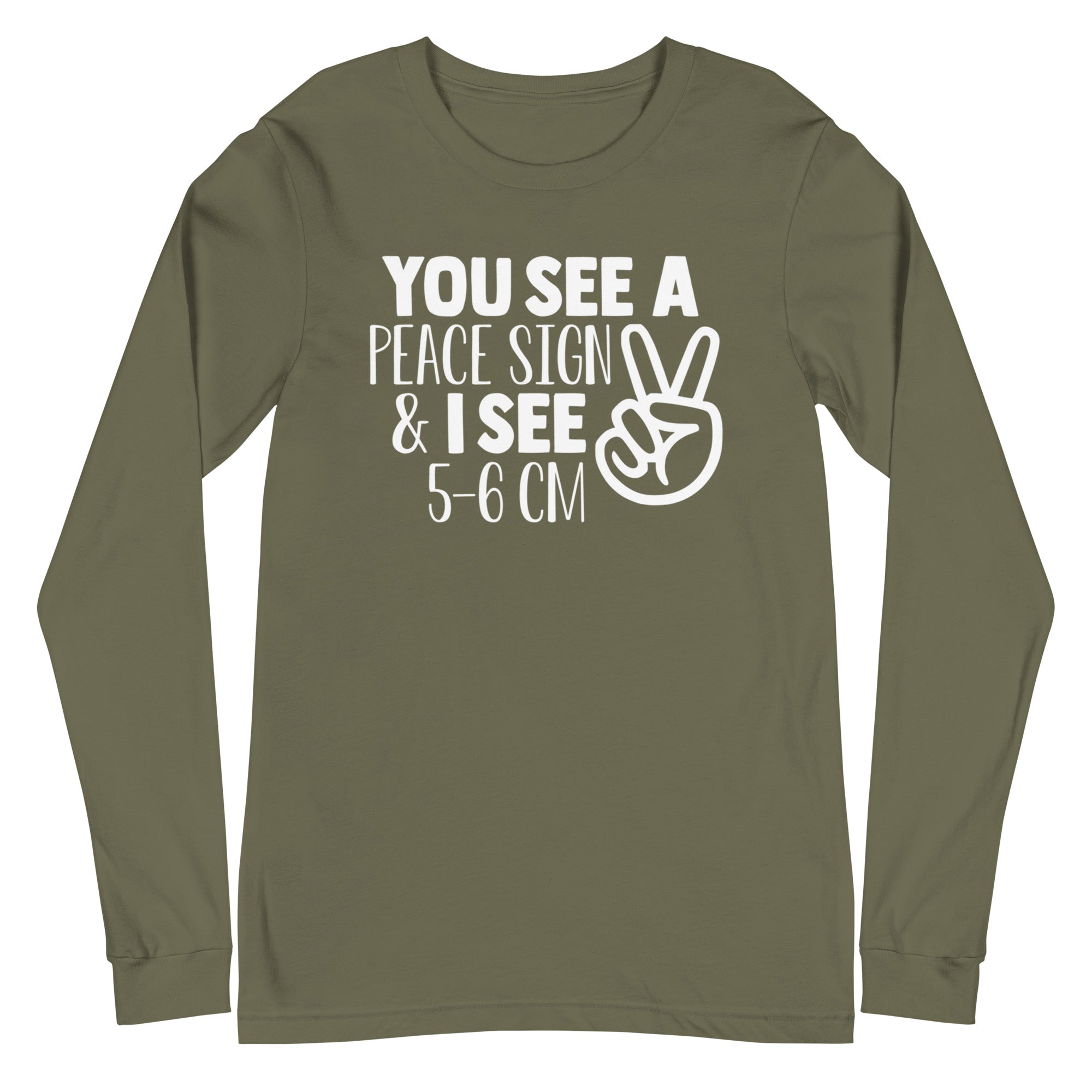 You See a Peace Sign & I See 5-6 cm