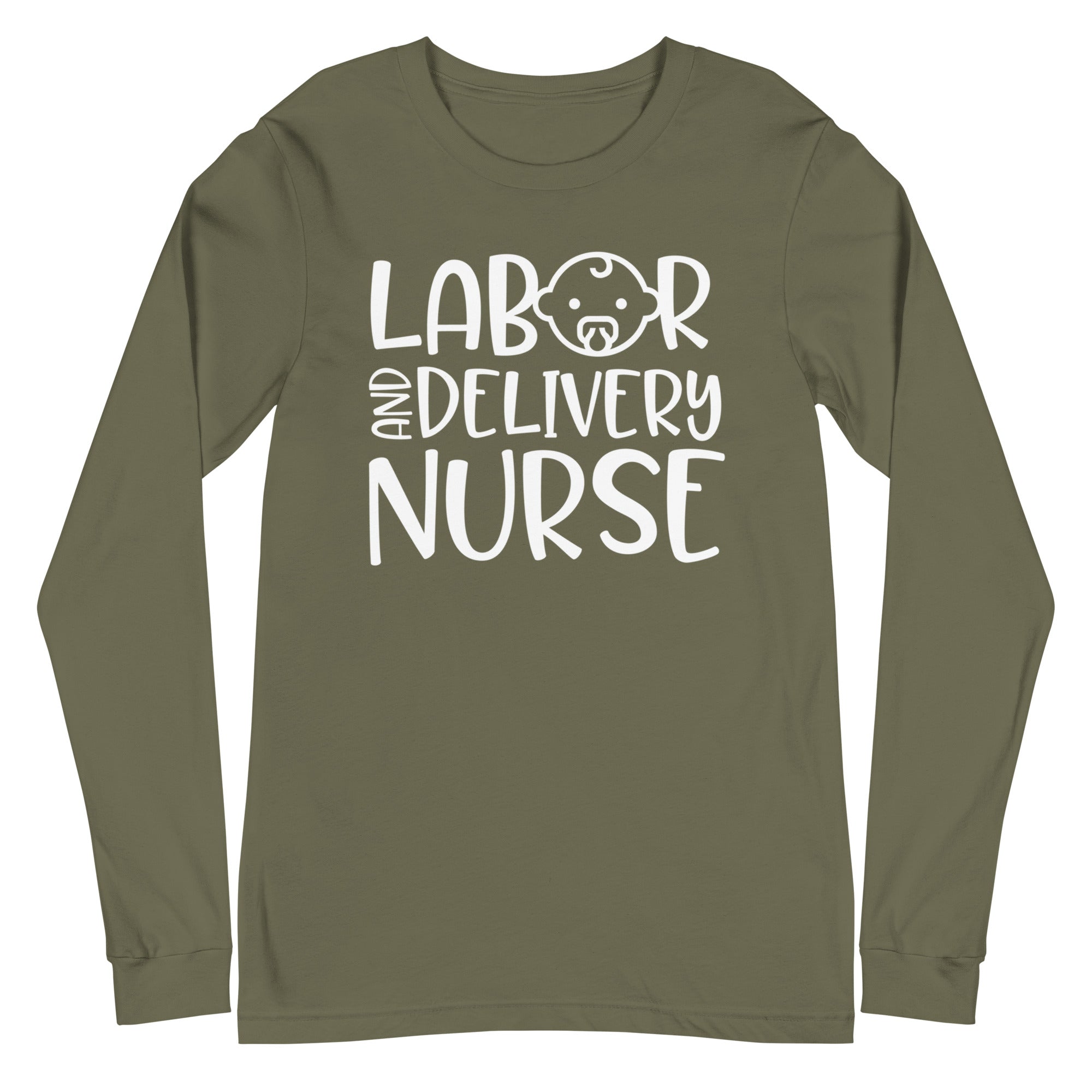 Labor & Delivery Nurse (With Baby) - Long Sleeve