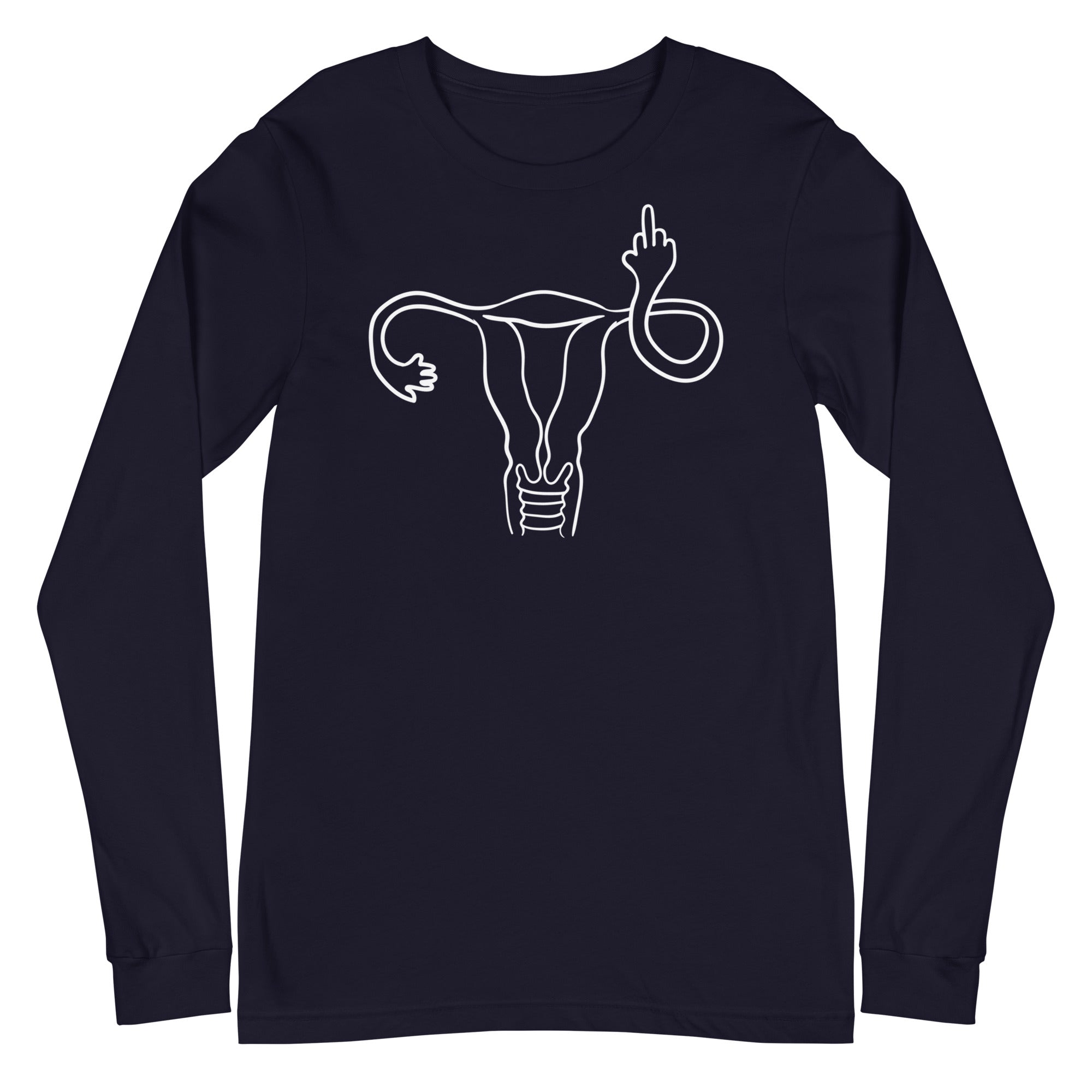 Middle Finger Uterus - Long Sleeve