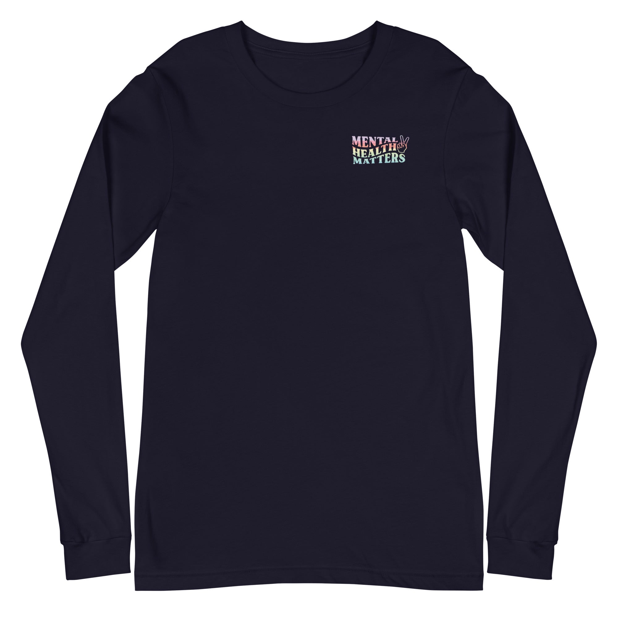 Mental Health Matters Watercolor - Left Chest - Long Sleeve