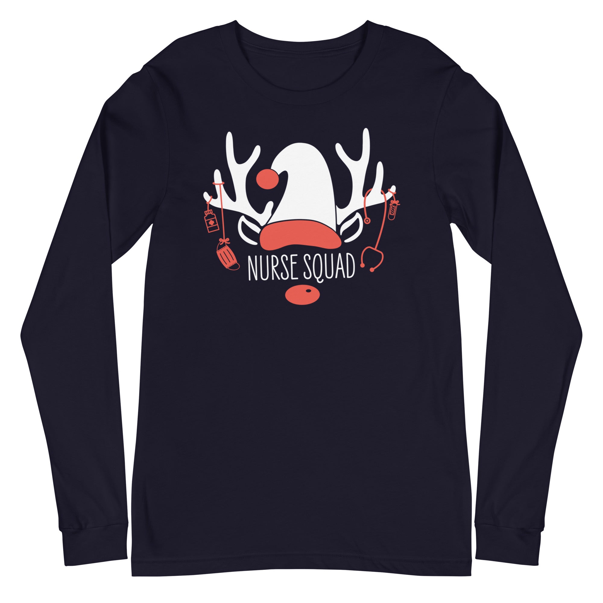 Holiday Nurse Squad Reindeer - Long Sleeve