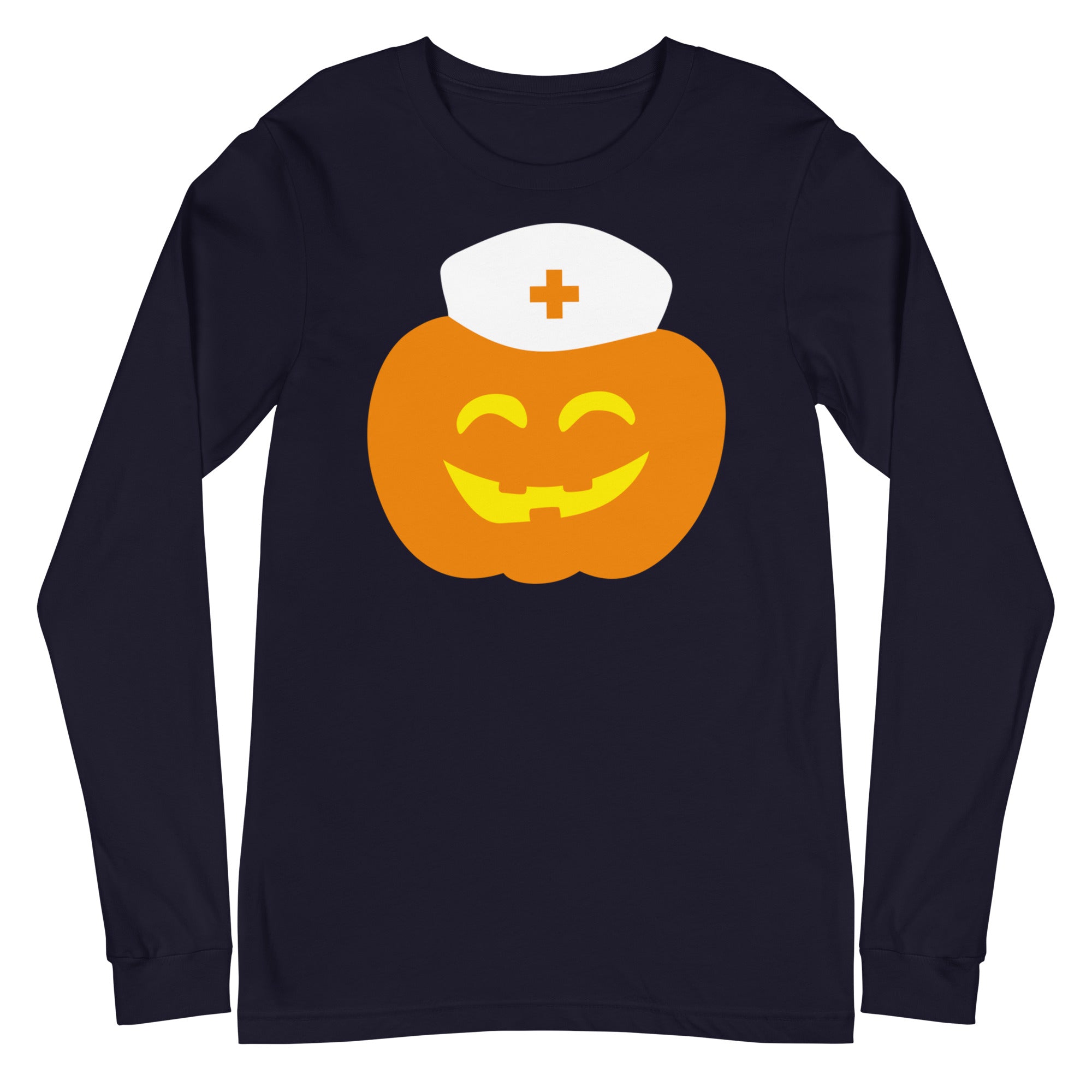 Smiling Nurse Jackolantern - Long Sleeve