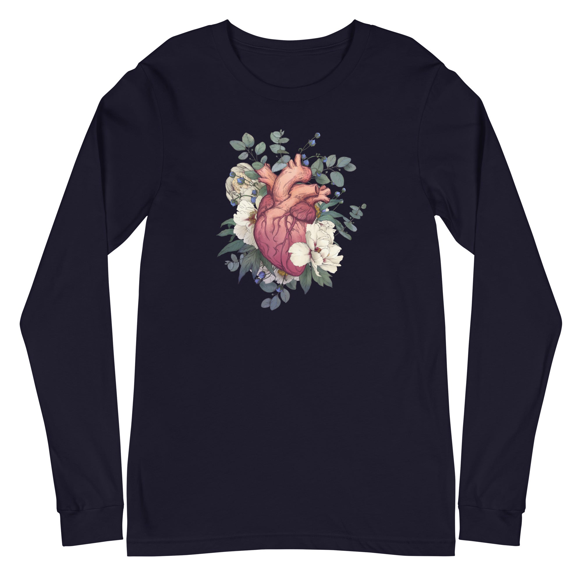 Floral Anatomical Heart - Long Sleeve