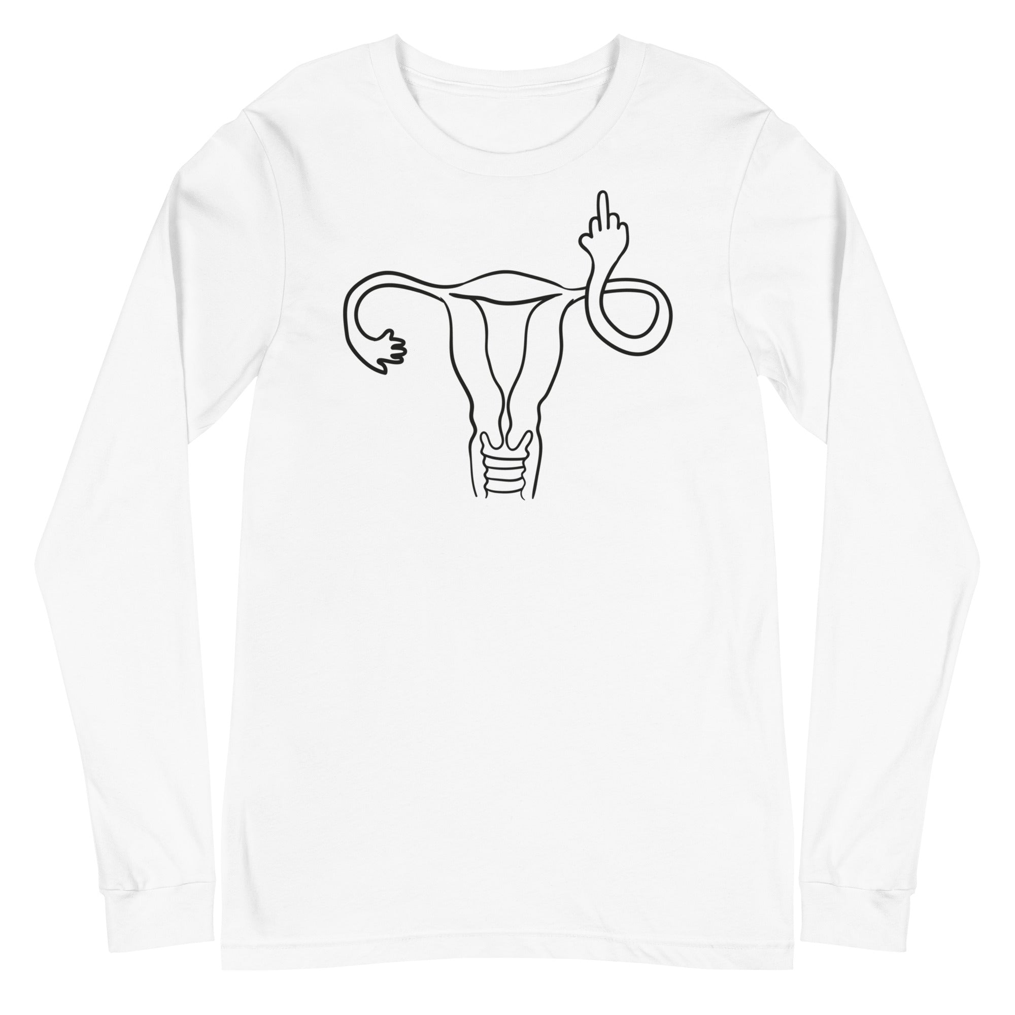 Middle Finger Uterus - Long Sleeve