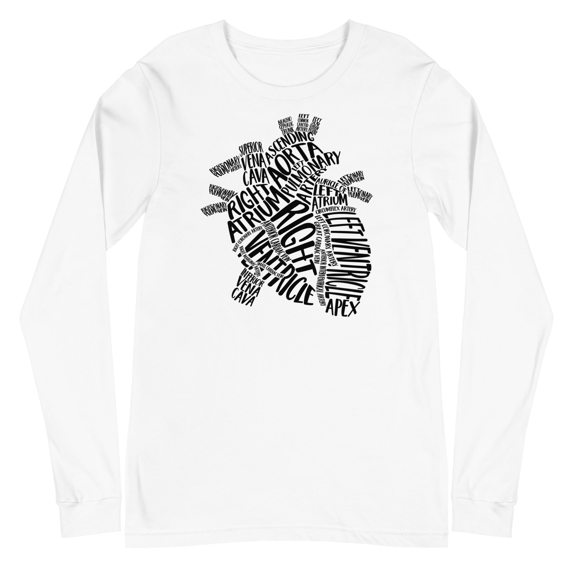 Typographical Heart - Long Sleeve