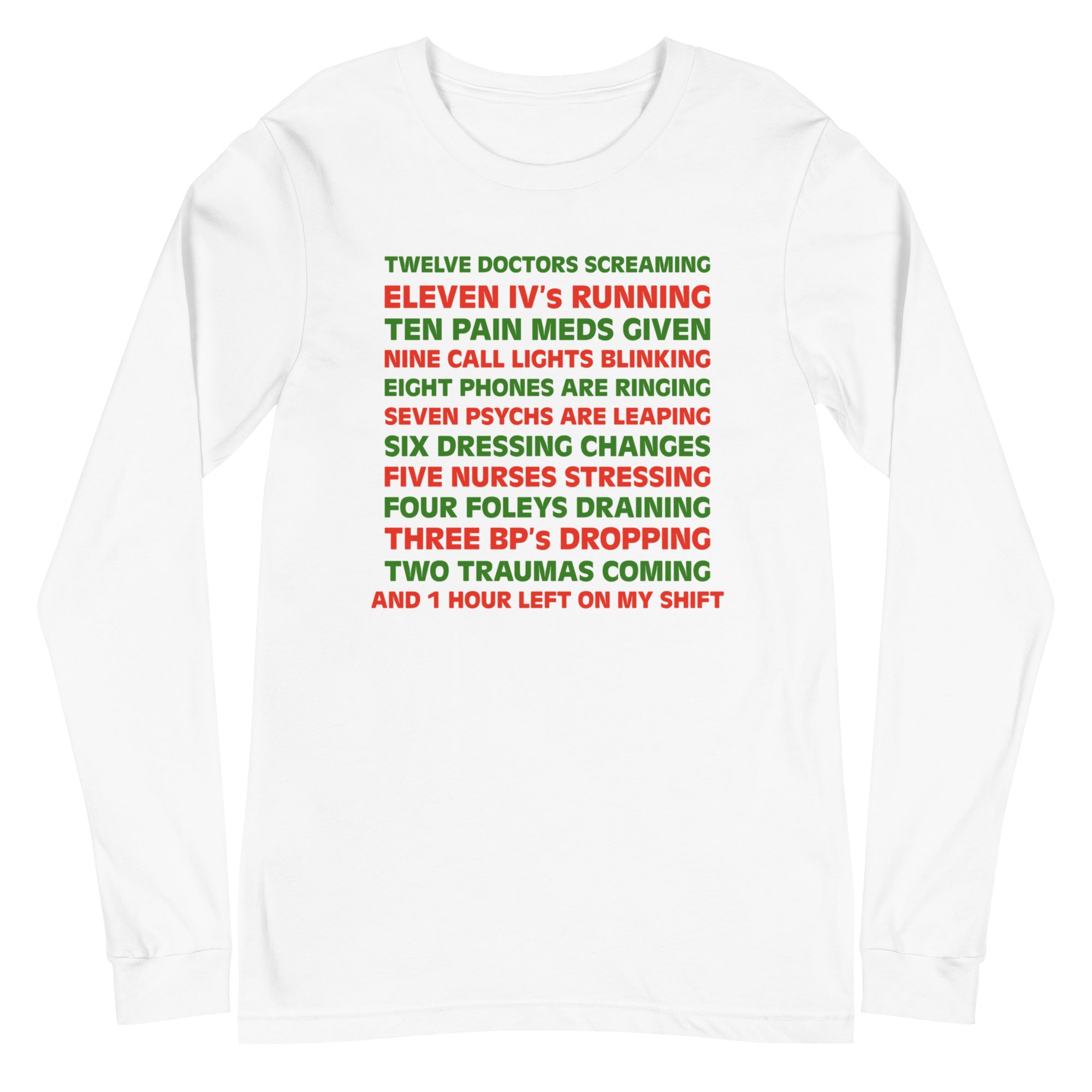 12 Days of Nurse Christmas - Long Sleeve