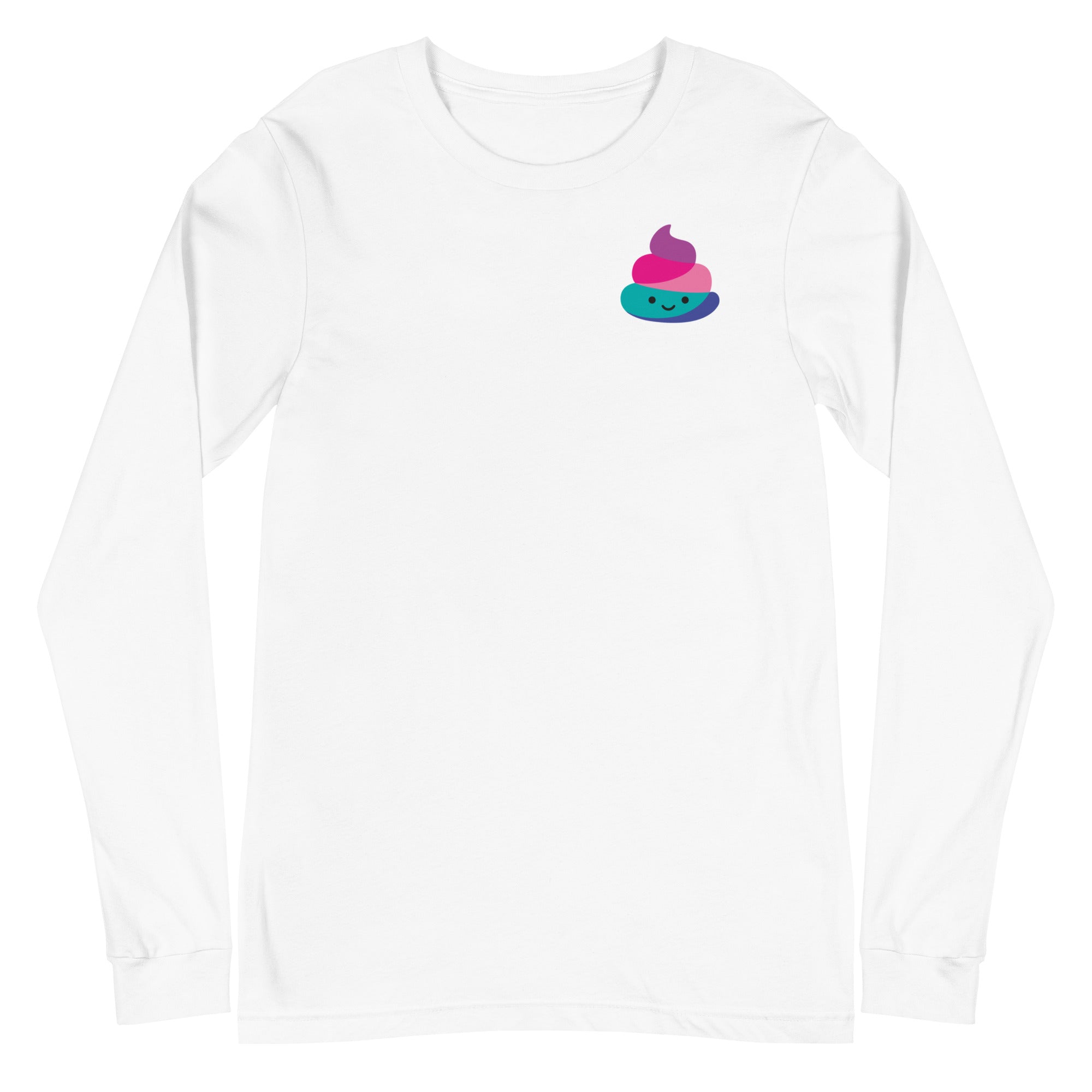 Rainbow Poo Long Sleeve - Left Chest